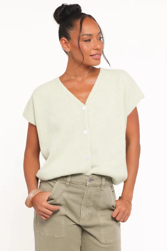 Mariana Knit Vest - Sage sold by Petal & Pup