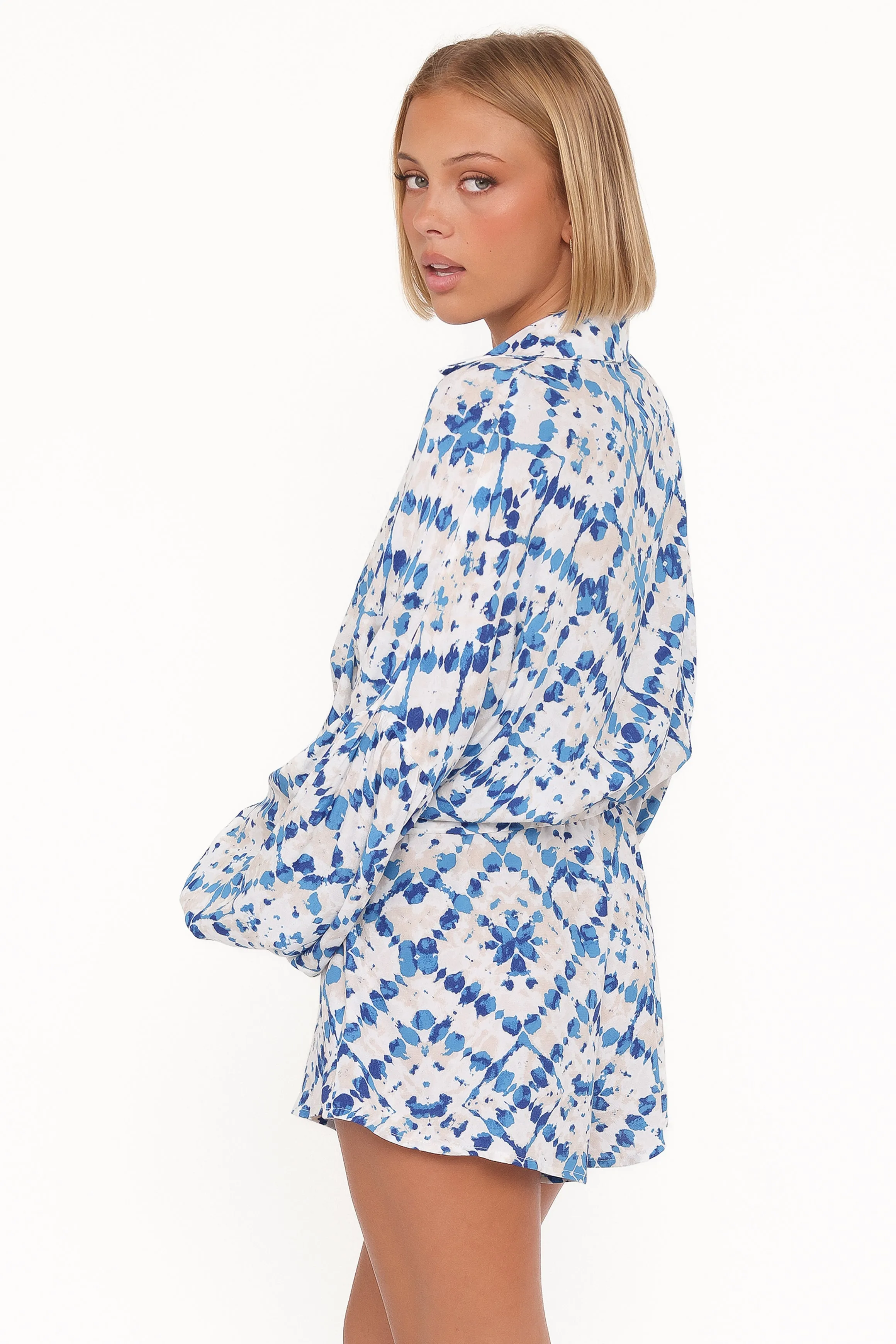 Tansy Romper - Blue Diamond sold by Petal & Pup product image thumbnail 4