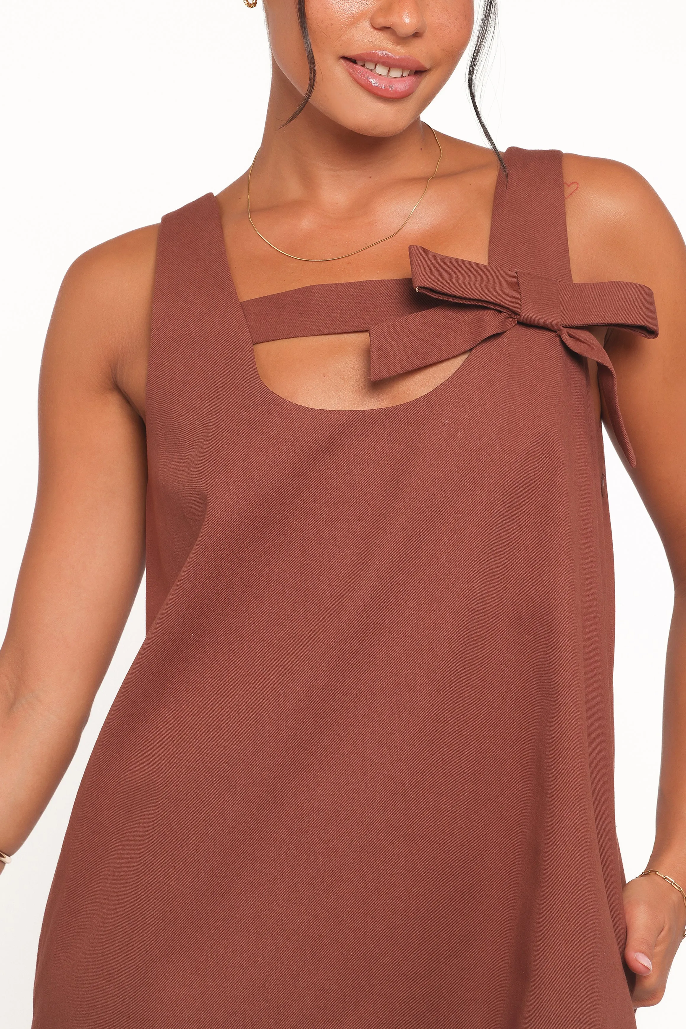 Elyria Mini Dress - Brown sold by Petal & Pup product image thumbnail 2