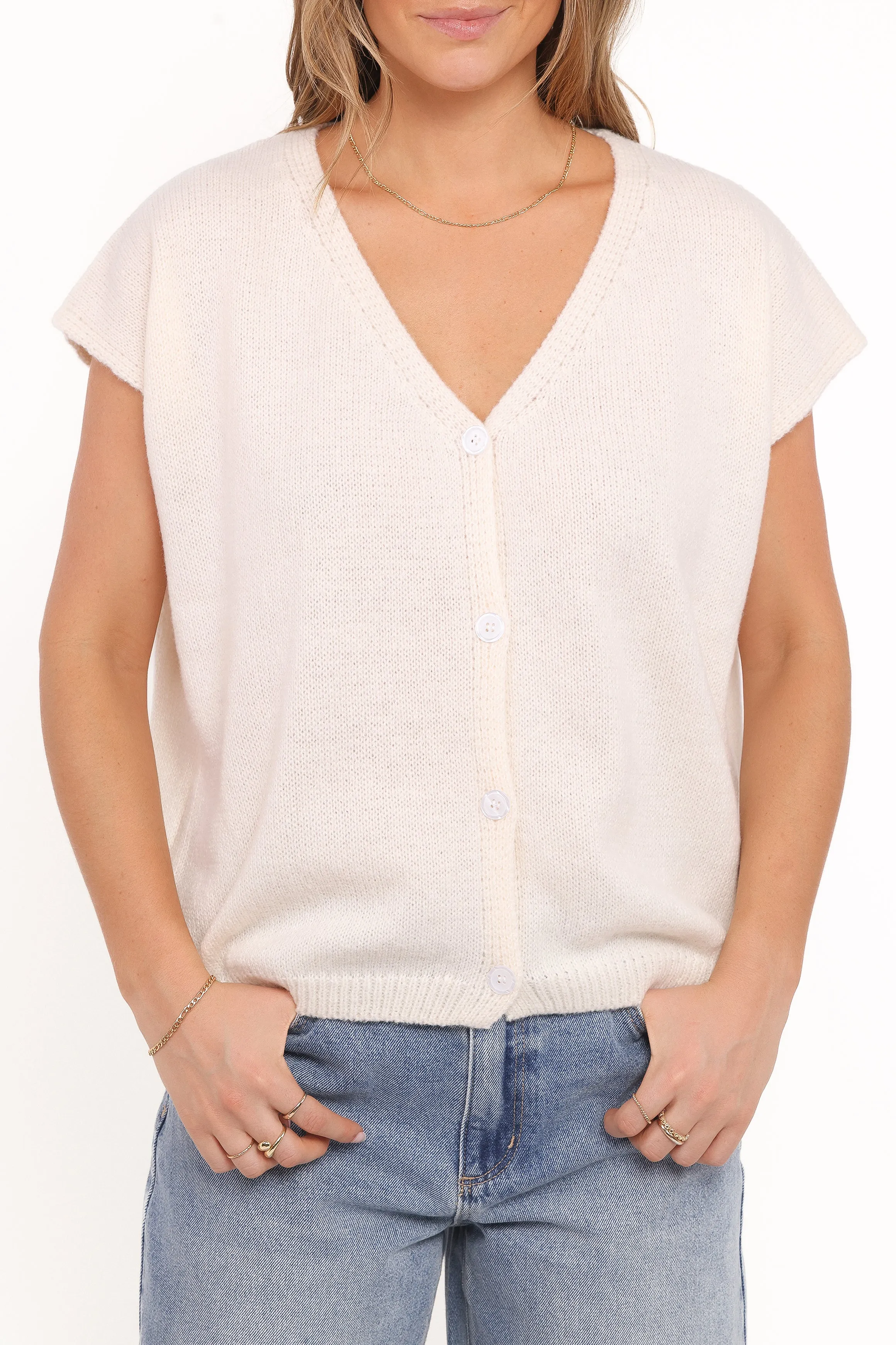 Mariana Knit Vest - Cream sold by Petal & Pup product image thumbnail 2