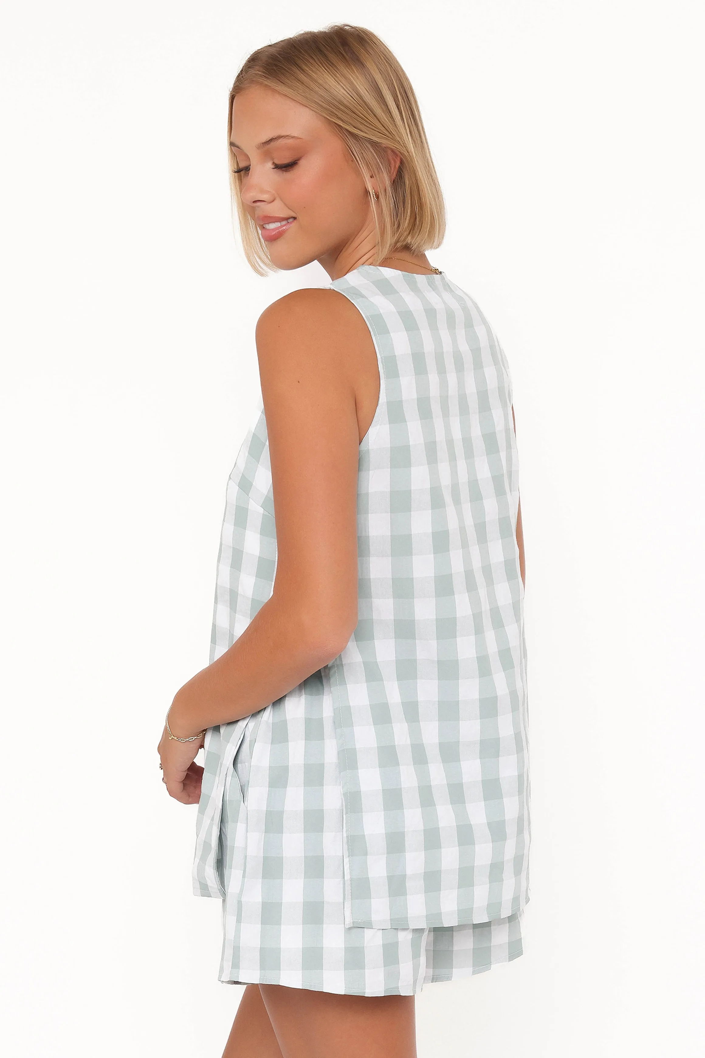 Miller Short Set - Sage Gingham sold by Petal & Pup product image thumbnail 4