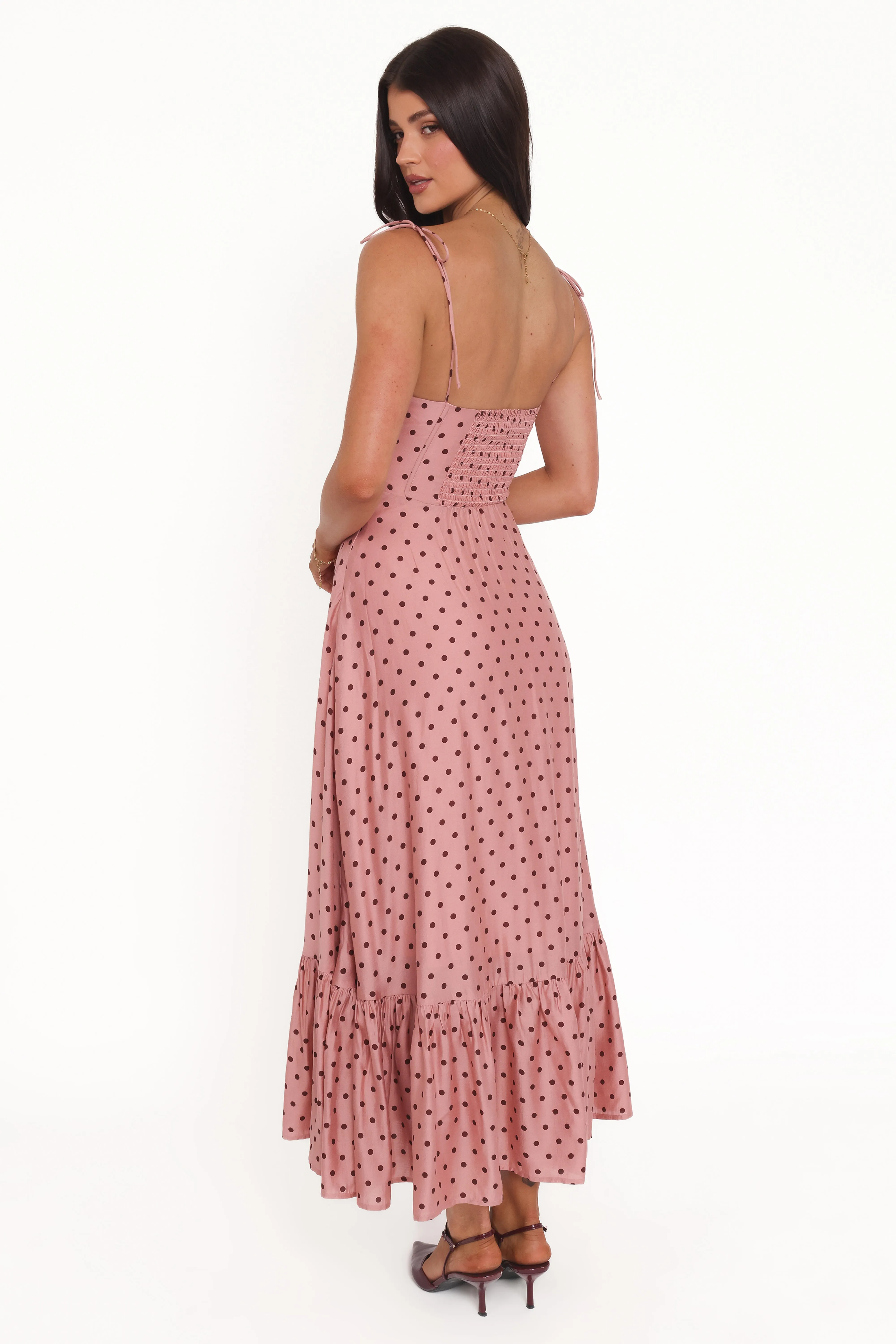 Ayana Midi Dress - Pink Polka Dot sold by Petal & Pup product image thumbnail 4