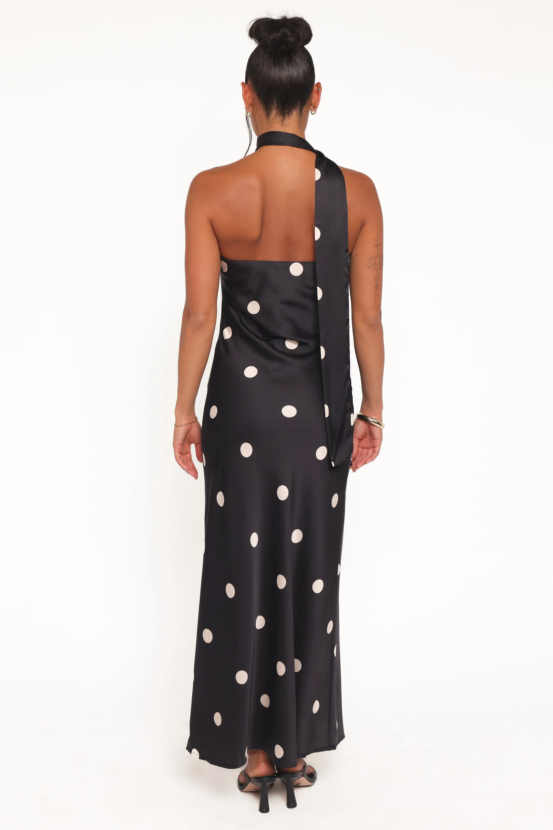 Jutta Strapless Maxi Dress - Black Polka Dot sold by Petal & Pup product image thumbnail 4
