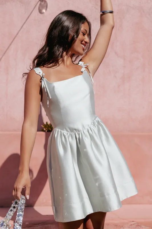 Marcelline Mini Dress - Mint Green made by Petal & Pup