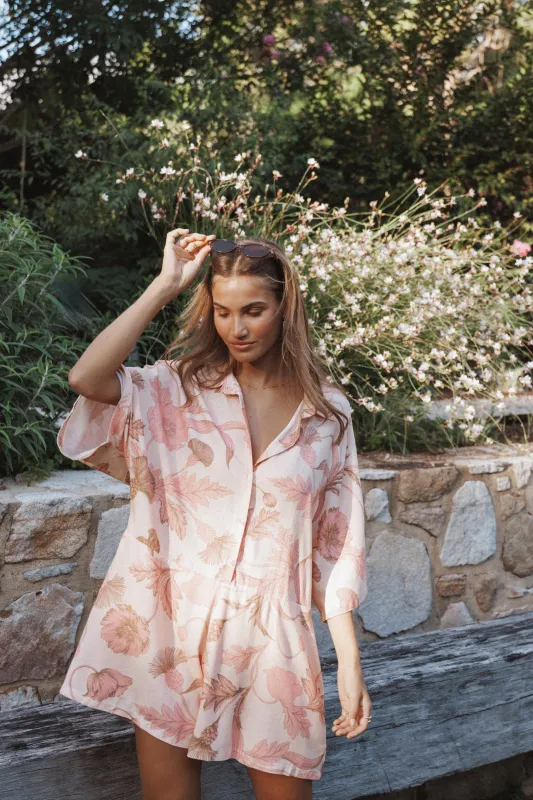 Ellisa Romper - Pink Floral sold by Petal & Pup