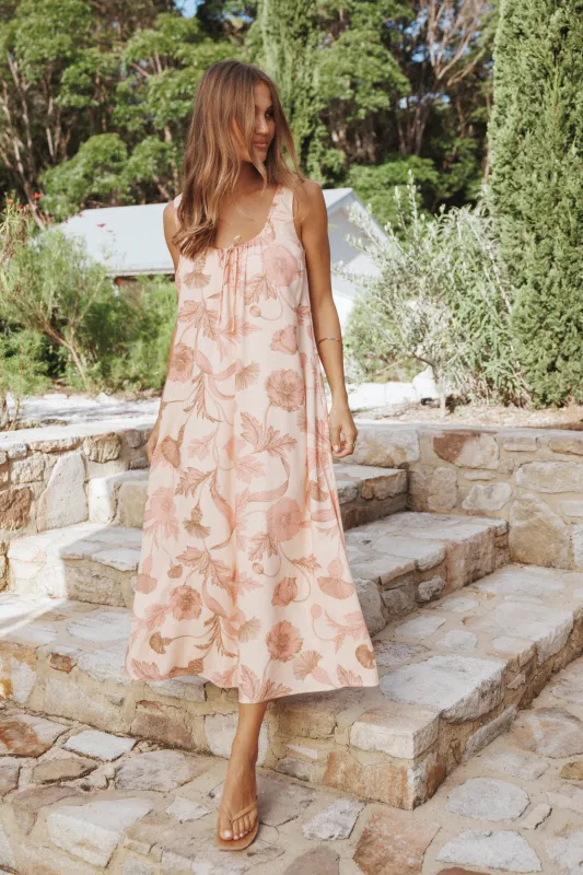 Bowman Maxi Dress - Pink Floral sold by Petal & Pup