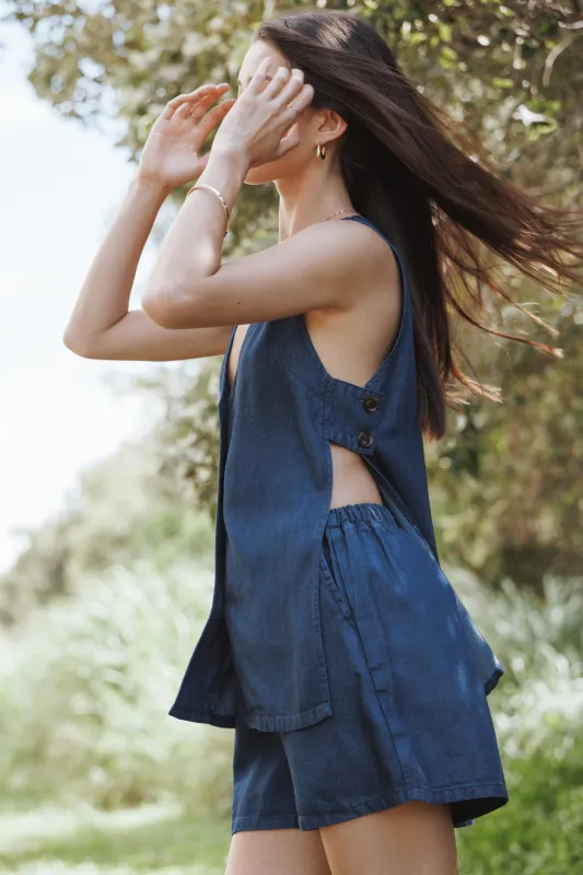 Miller Short Set - Chambray sold by Petal & Pup