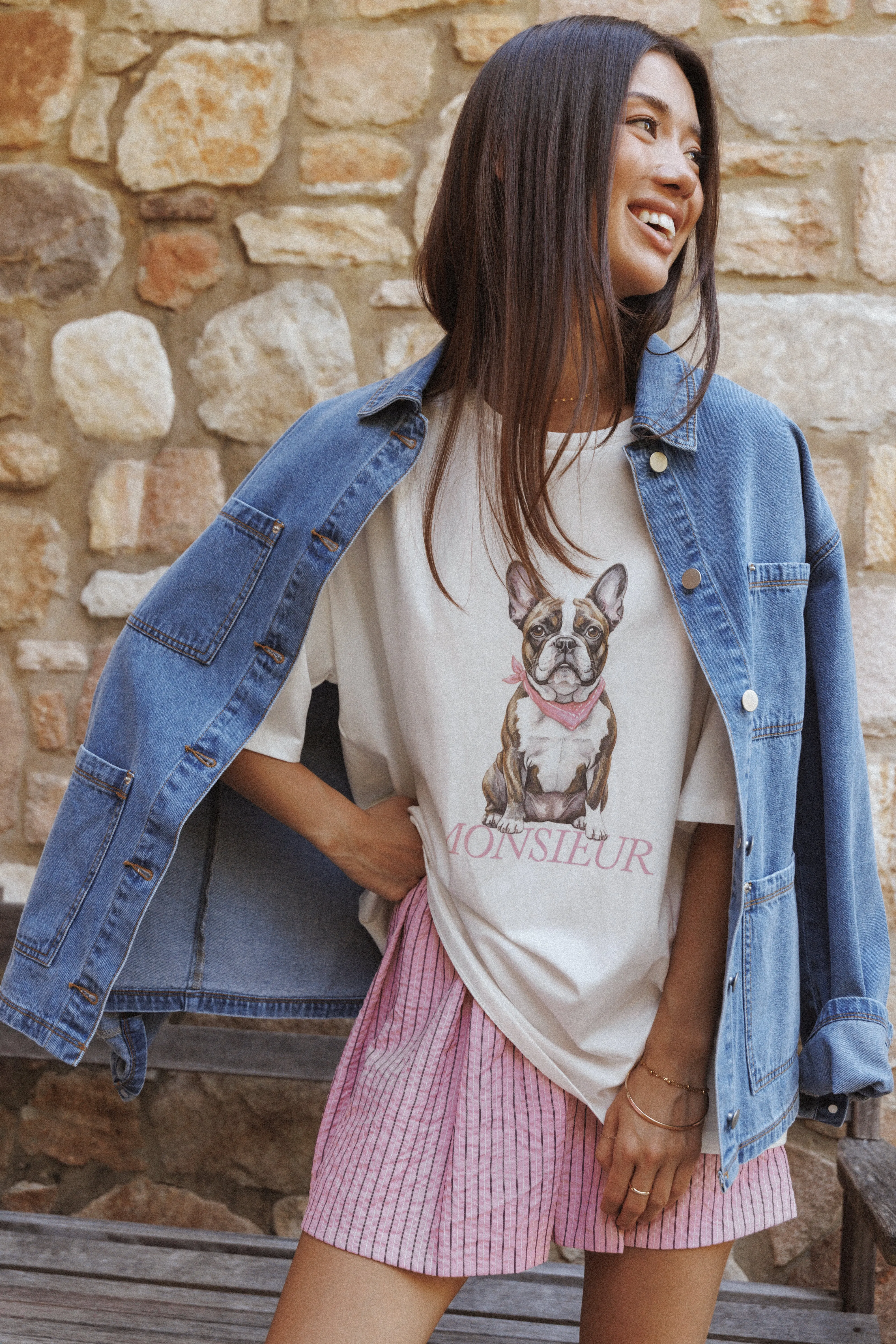 Monsier Tee - White sold by Petal & Pup