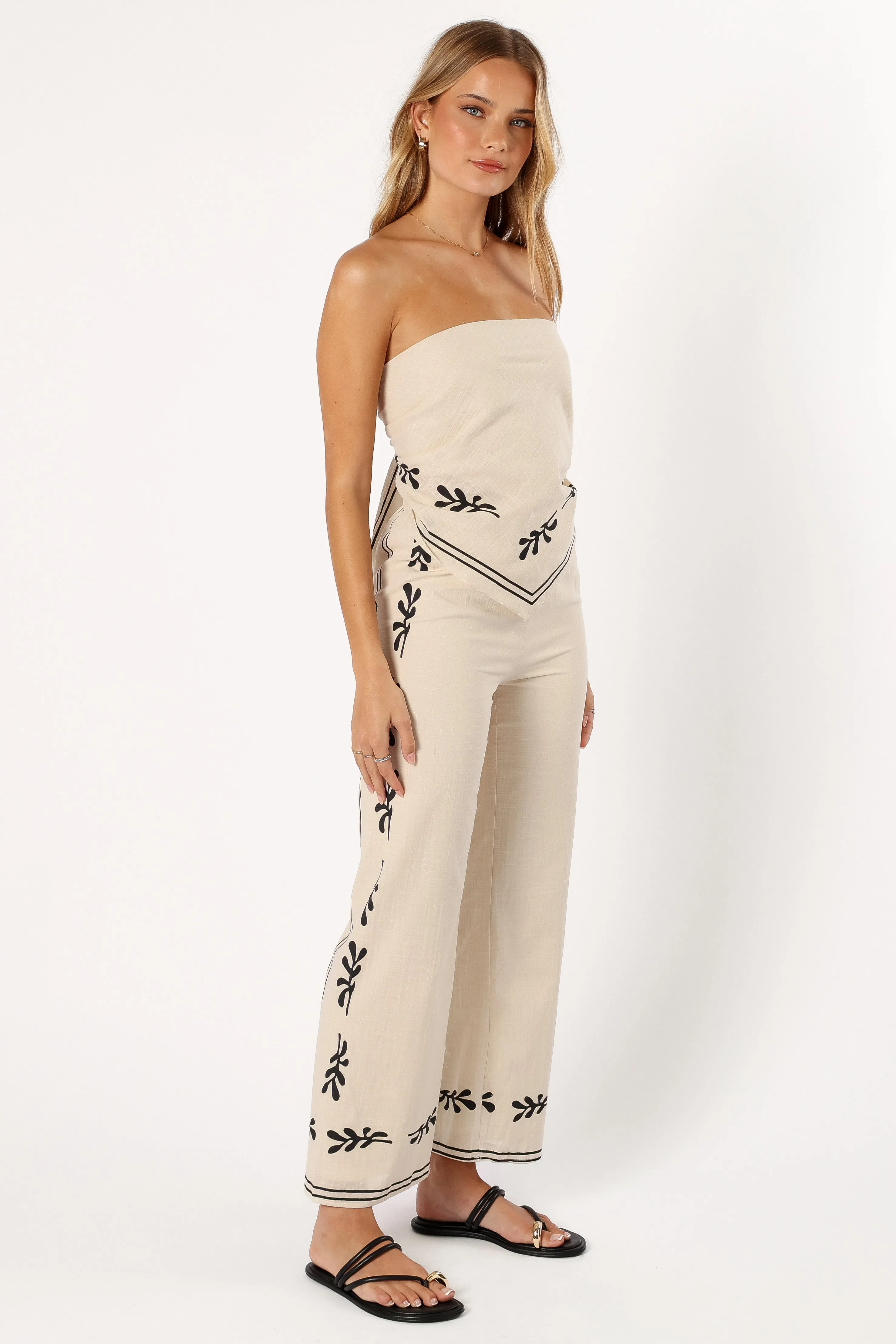 Hilton Pant Set - Beige Black sold by Petal & Pup product image thumbnail 5