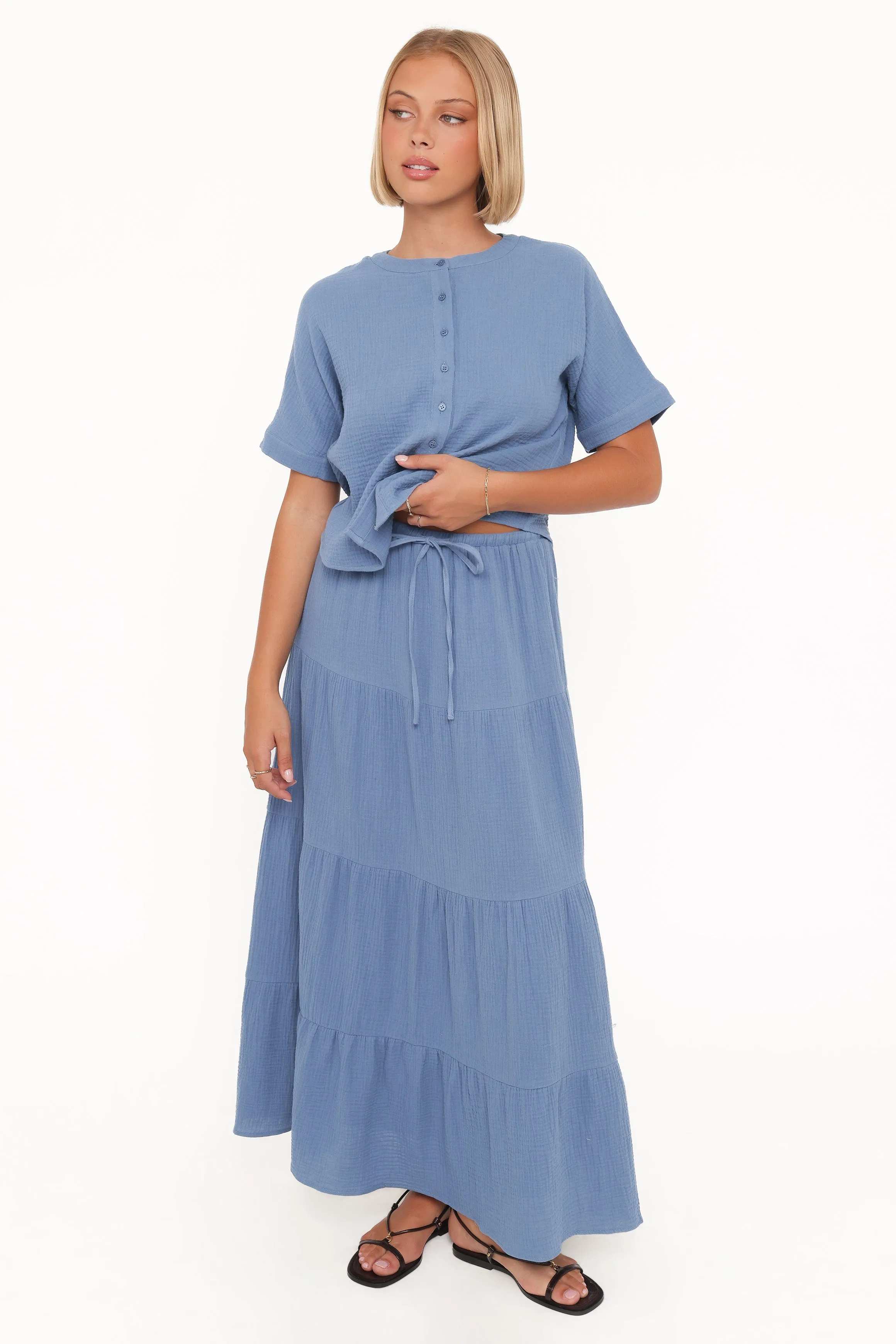 Sophia Skirt Set - Denim Blue sold by Petal & Pup product image thumbnail 5