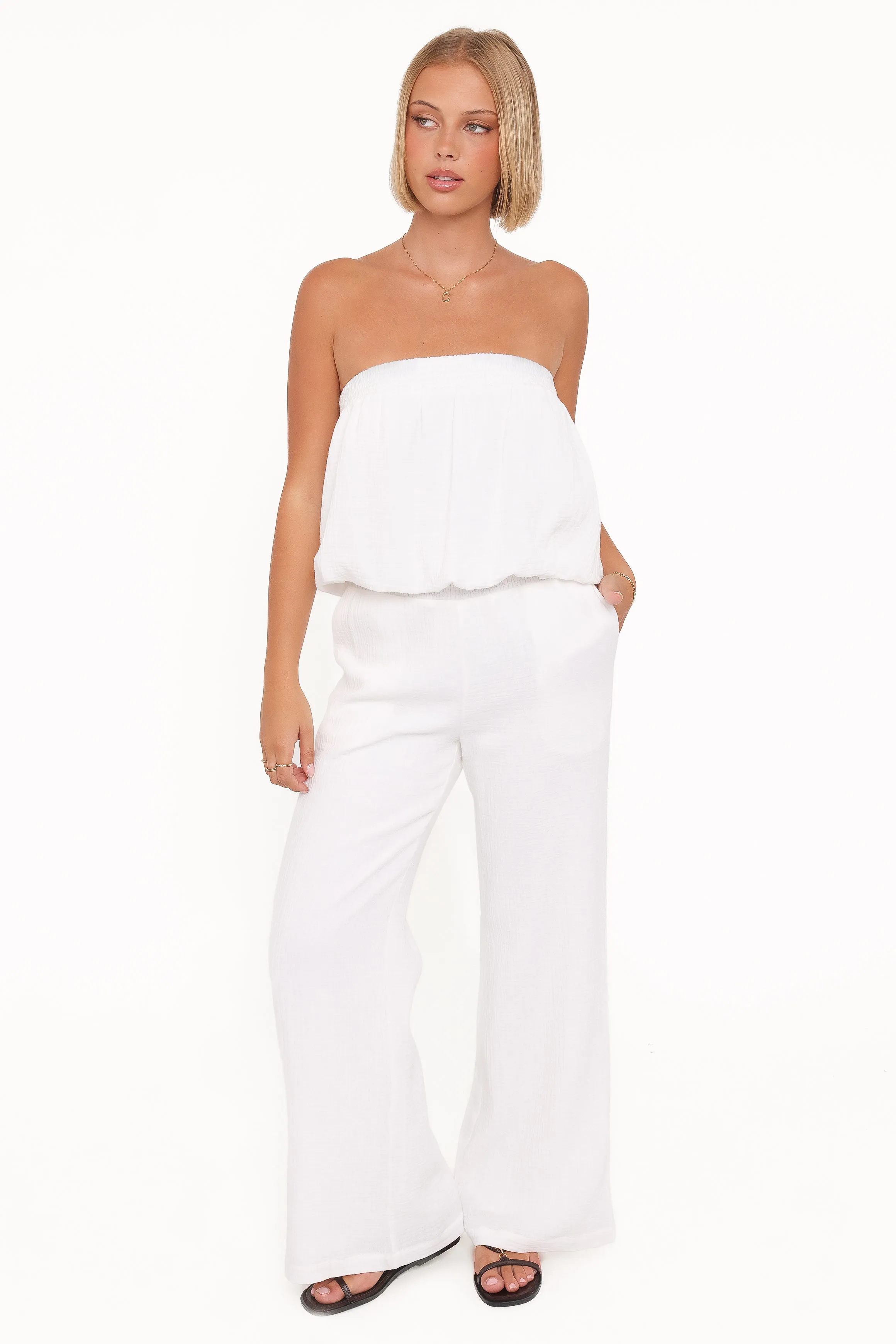 Olivia Pant Set - White sold by Petal & Pup