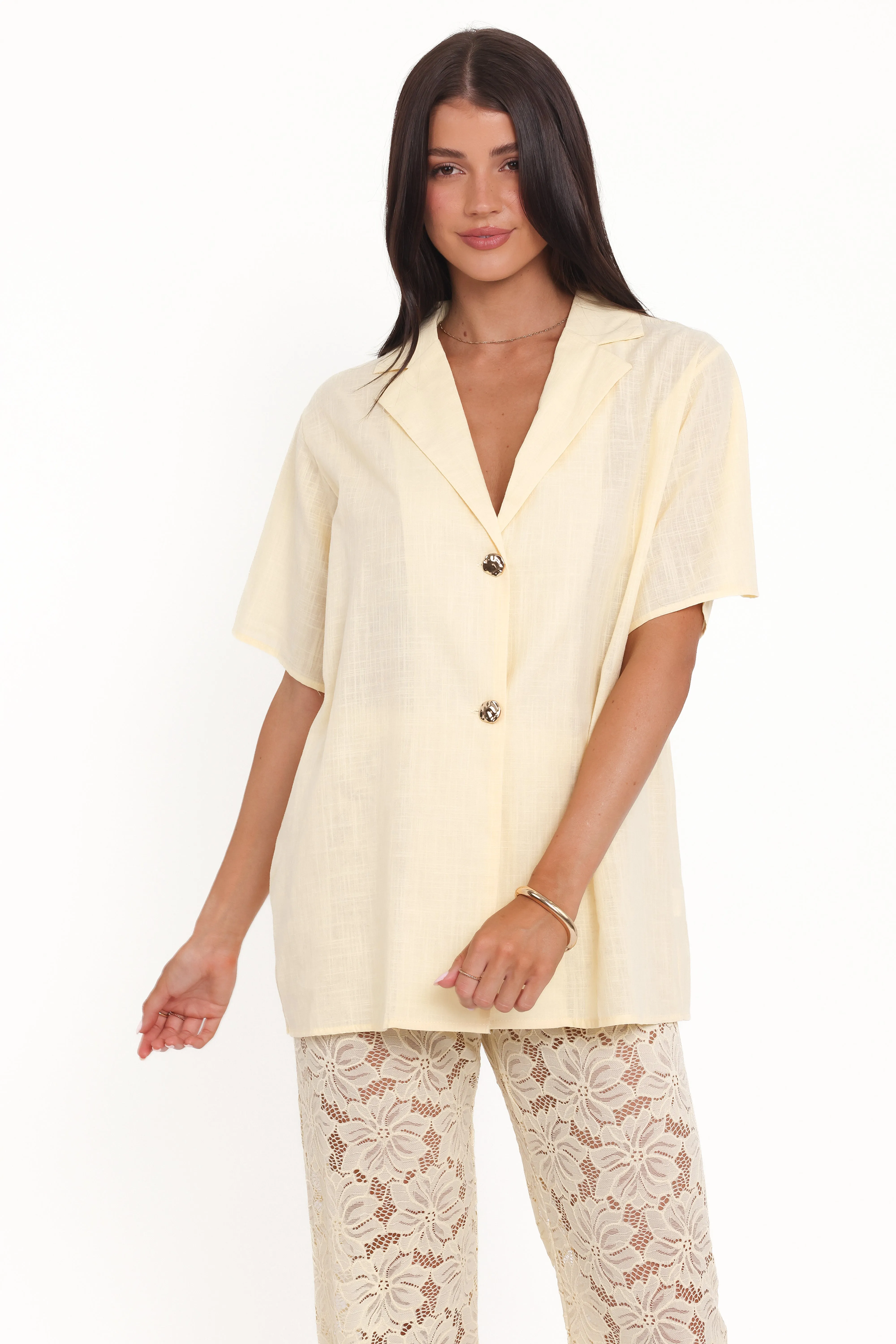 Mindy Lace Pant Set - Yellow sold by Petal & Pup product image thumbnail 5