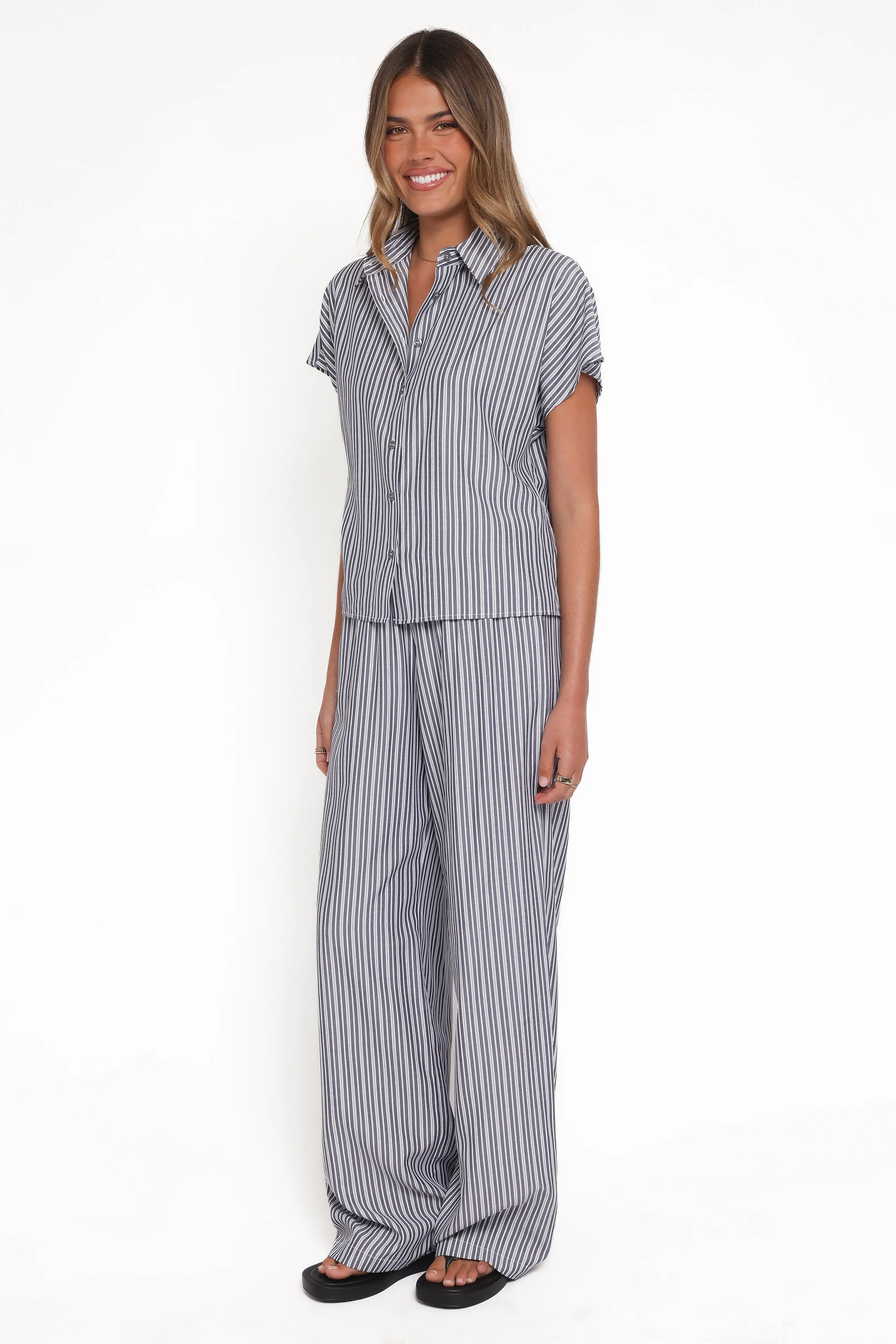 Melanie Pant Set - Charcoal Stripe sold by Petal & Pup product image thumbnail 3