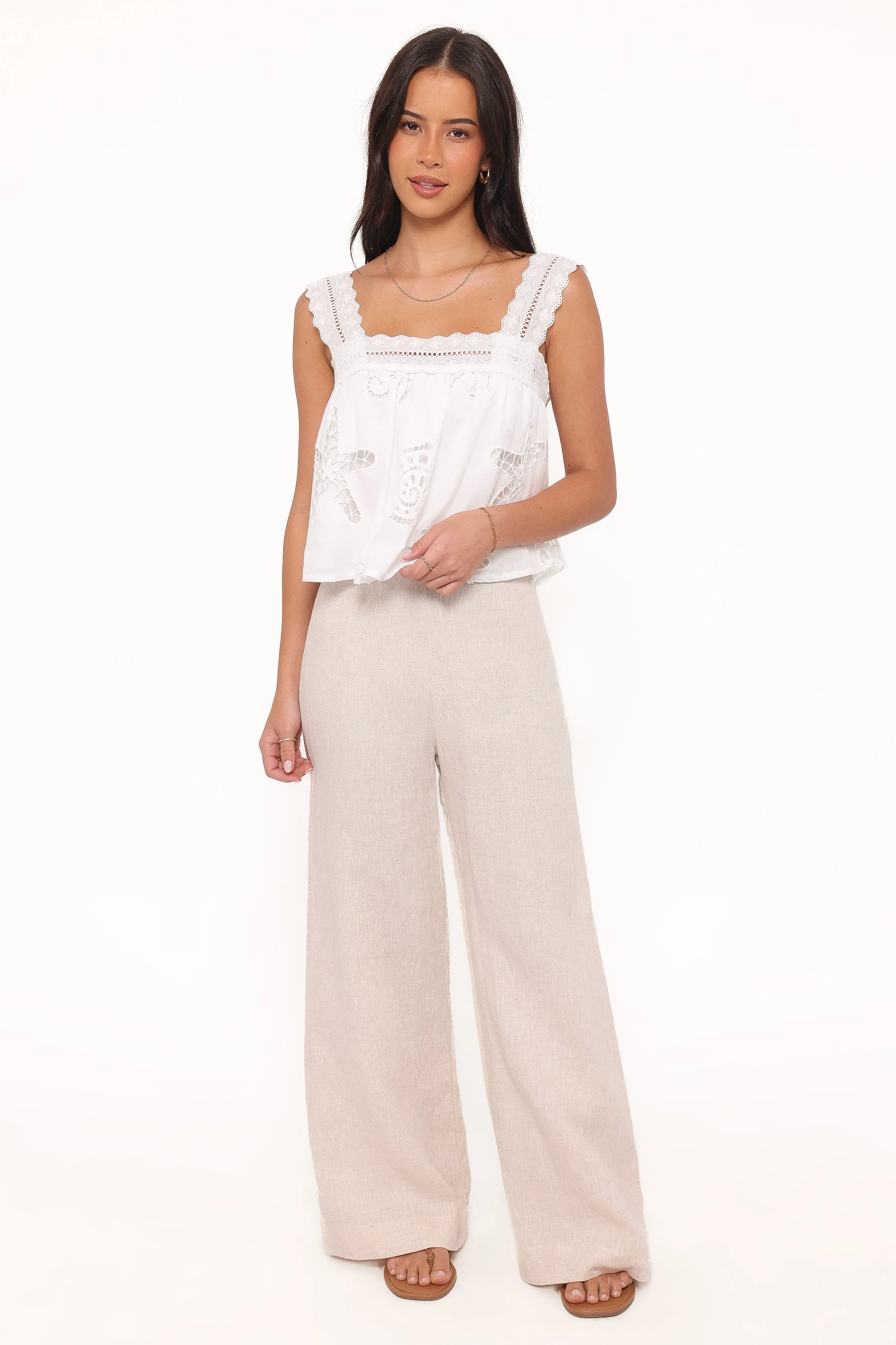 Aideen Eyelet Top - White Shell sold by Petal & Pup product image thumbnail 5