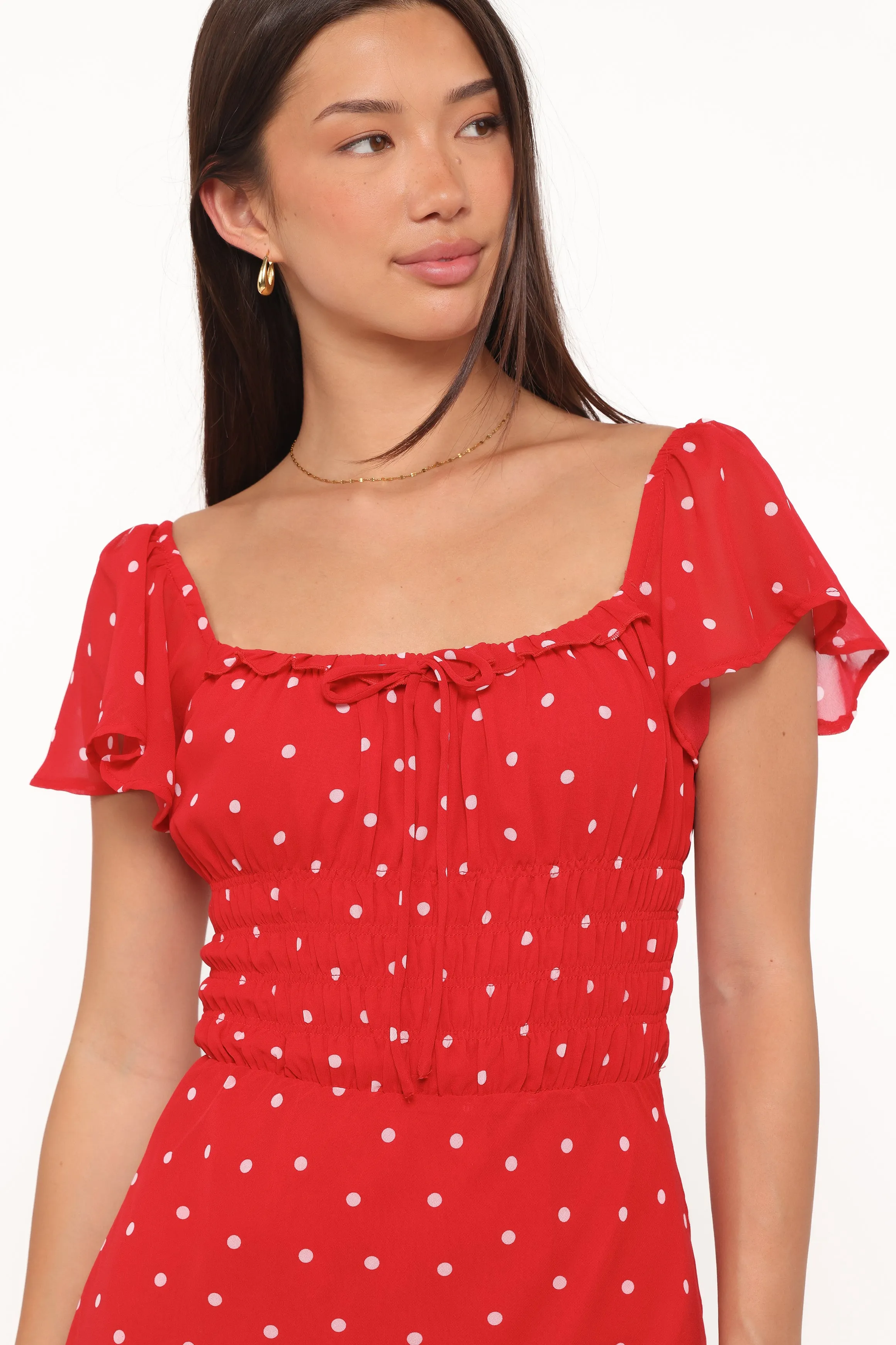 Sherrie Maxi Dress - Red Polka Dot sold by Petal & Pup product image thumbnail 2