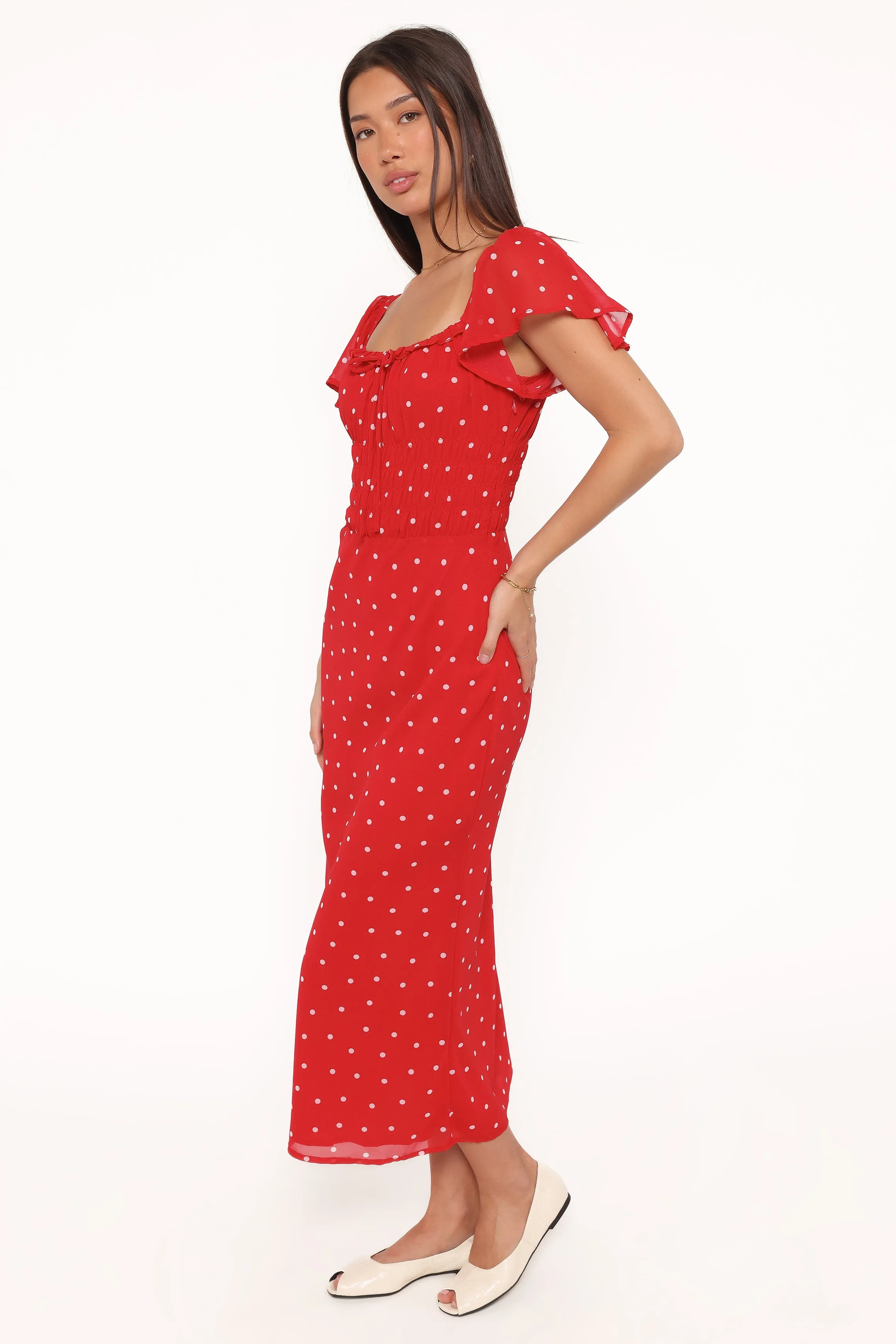 Sherrie Maxi Dress - Red Polka Dot sold by Petal & Pup product image thumbnail 3