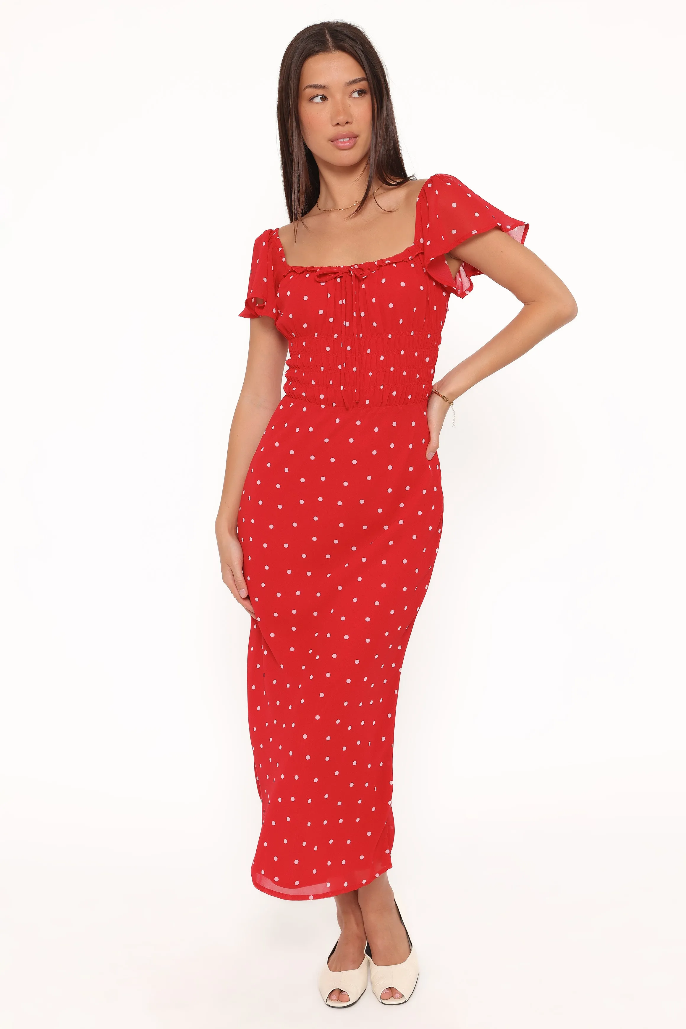 Sherrie Maxi Dress - Red Polka Dot sold by Petal & Pup product image thumbnail 5