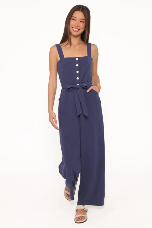 Rachel Jumpsuit - Navy sold by Petal & Pup