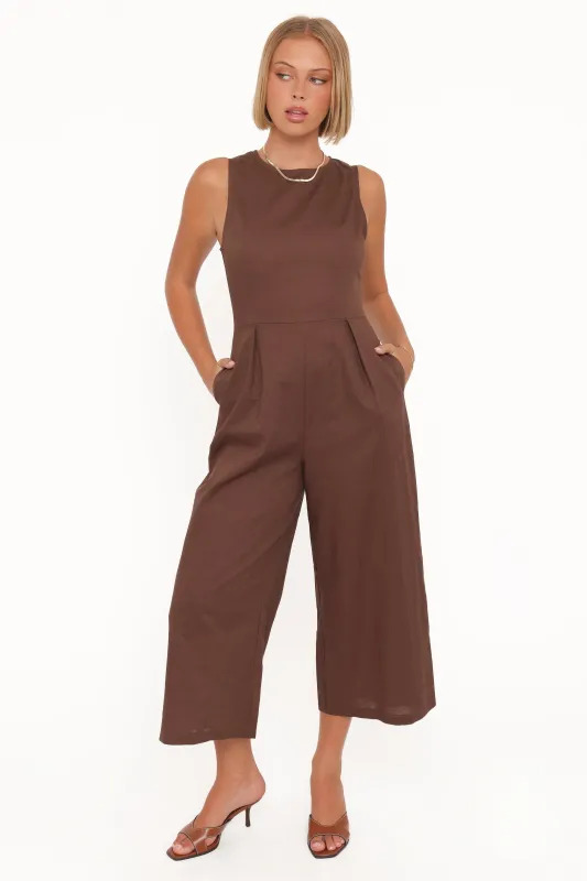 Ester Jumpsuit - Chocolate sold by Petal & Pup
