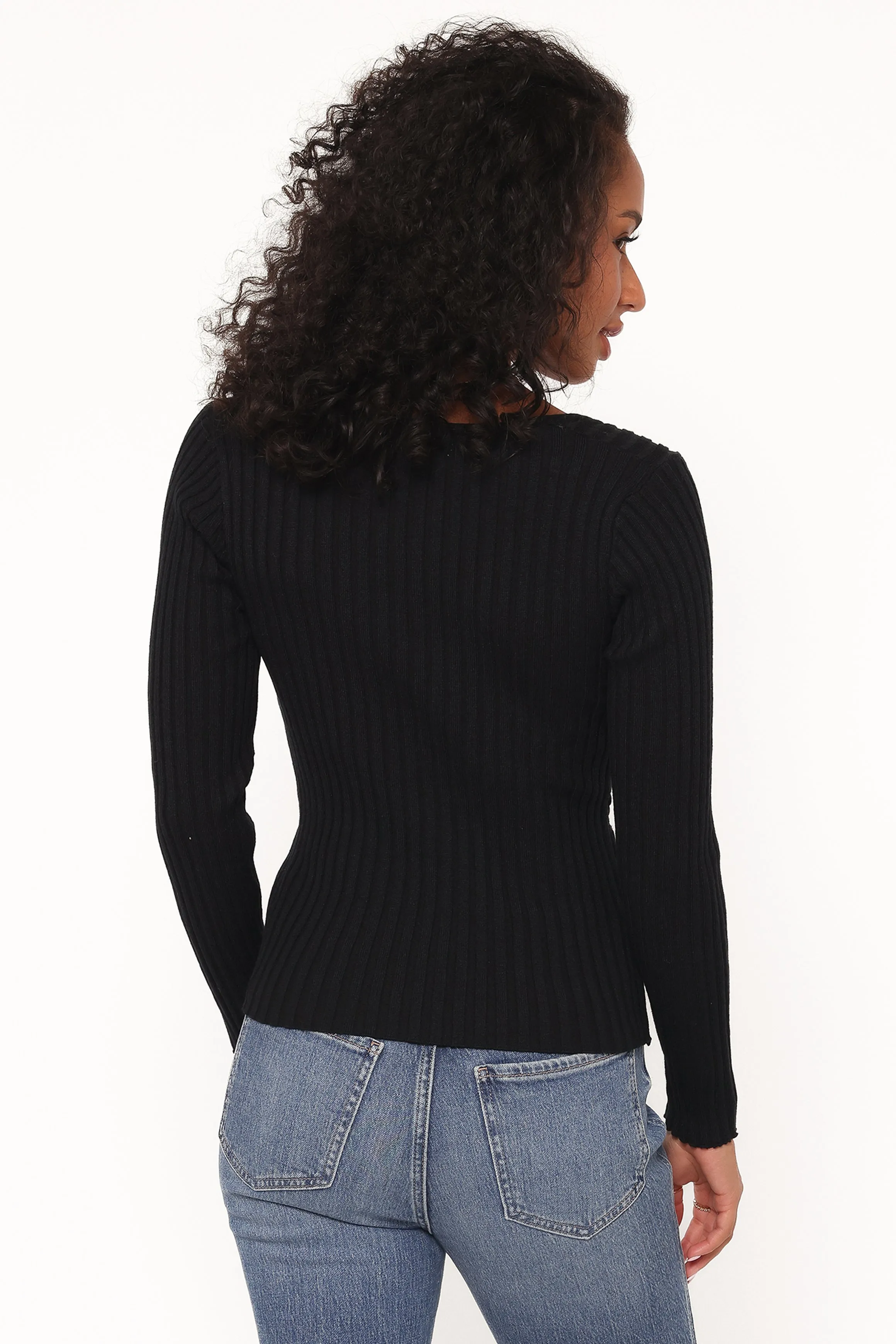Demi Twist Detail Knit Top - Black sold by Petal & Pup product image thumbnail 4