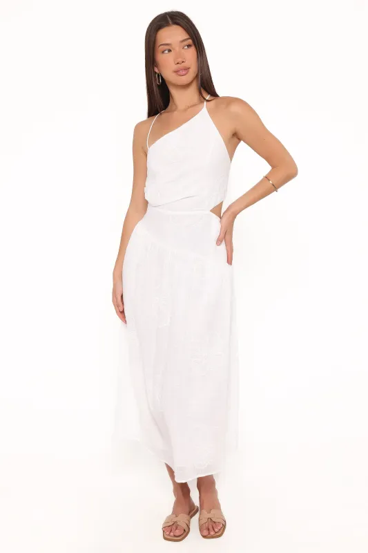 Olivea Midi Dress - White sold by Petal & Pup