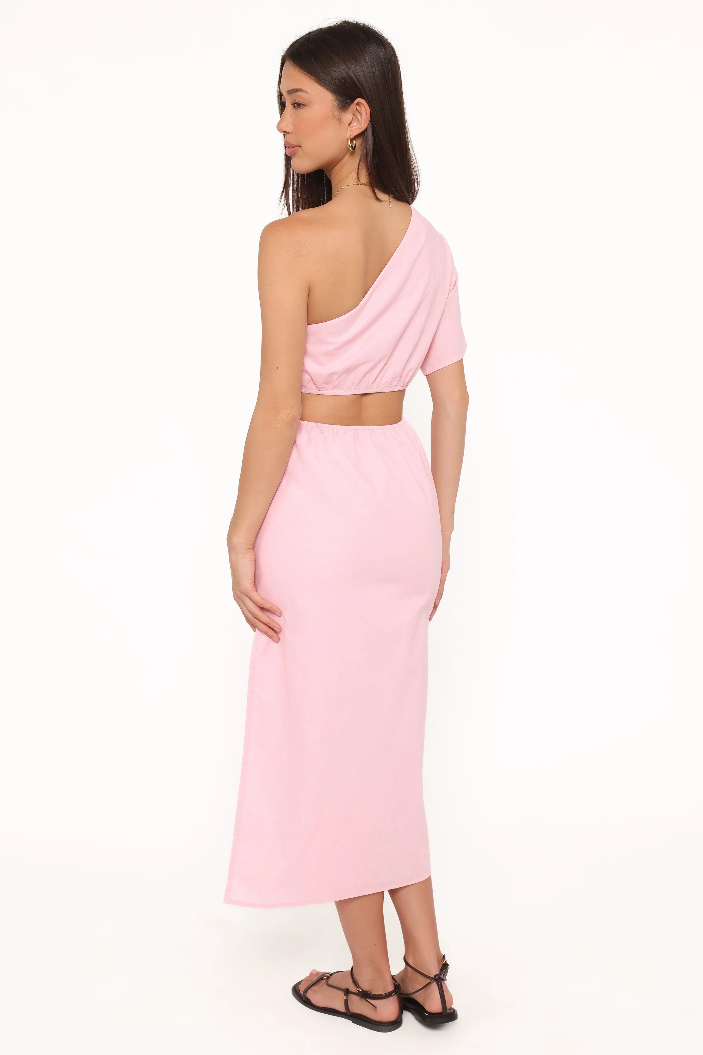 Samira One Shoulder Midi Dress - Pink sold by Petal & Pup product image thumbnail 4