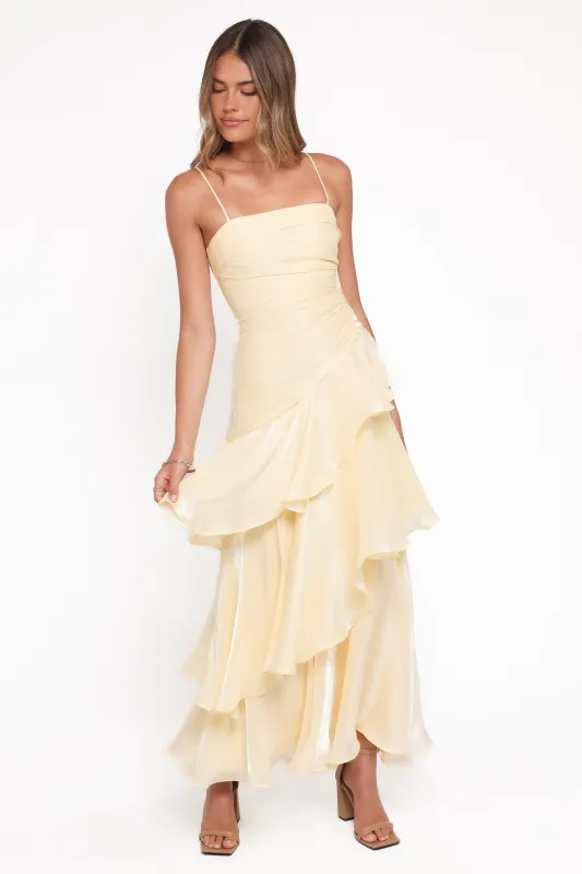 Rosalie Maxi Dress - Butter Yellow made by Petal & Pup