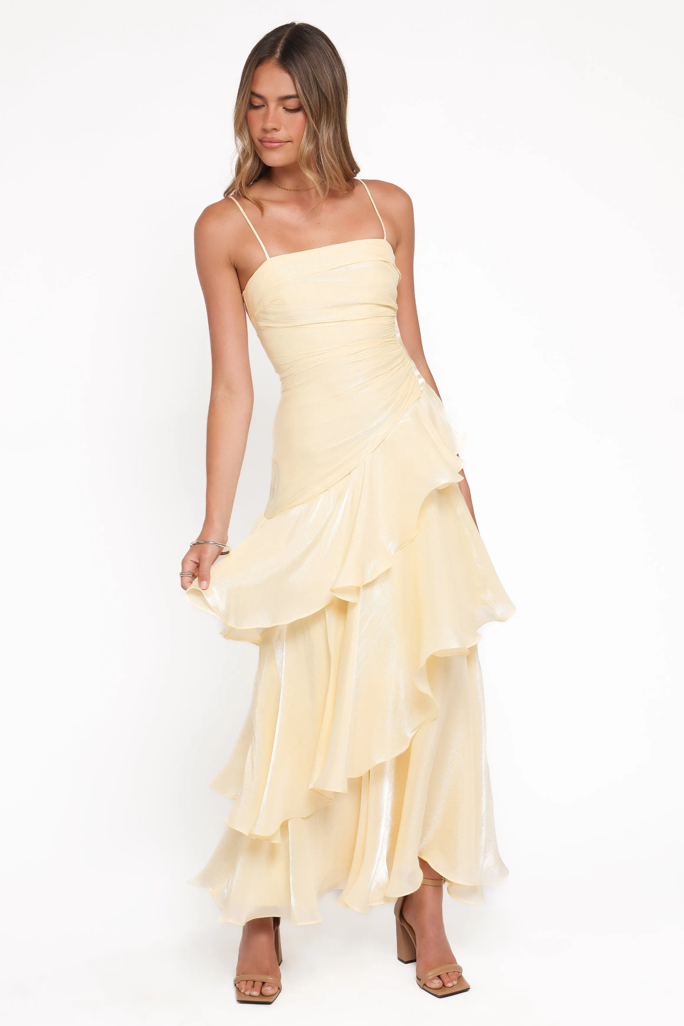 Rosalie Maxi Dress - Butter Yellow sold by Petal & Pup