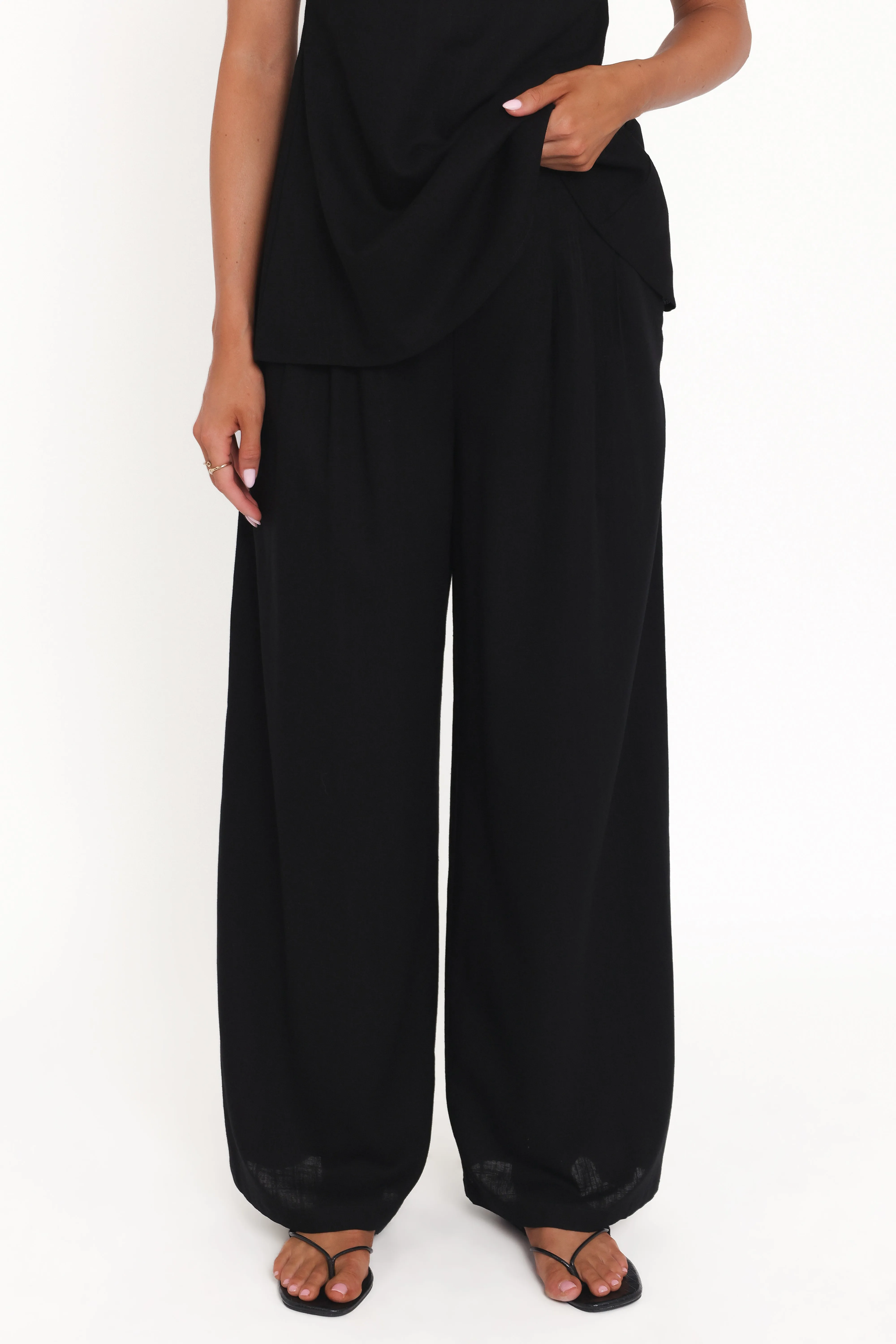 Arles Wide Leg Pants - Black sold by Petal & Pup product image thumbnail 2