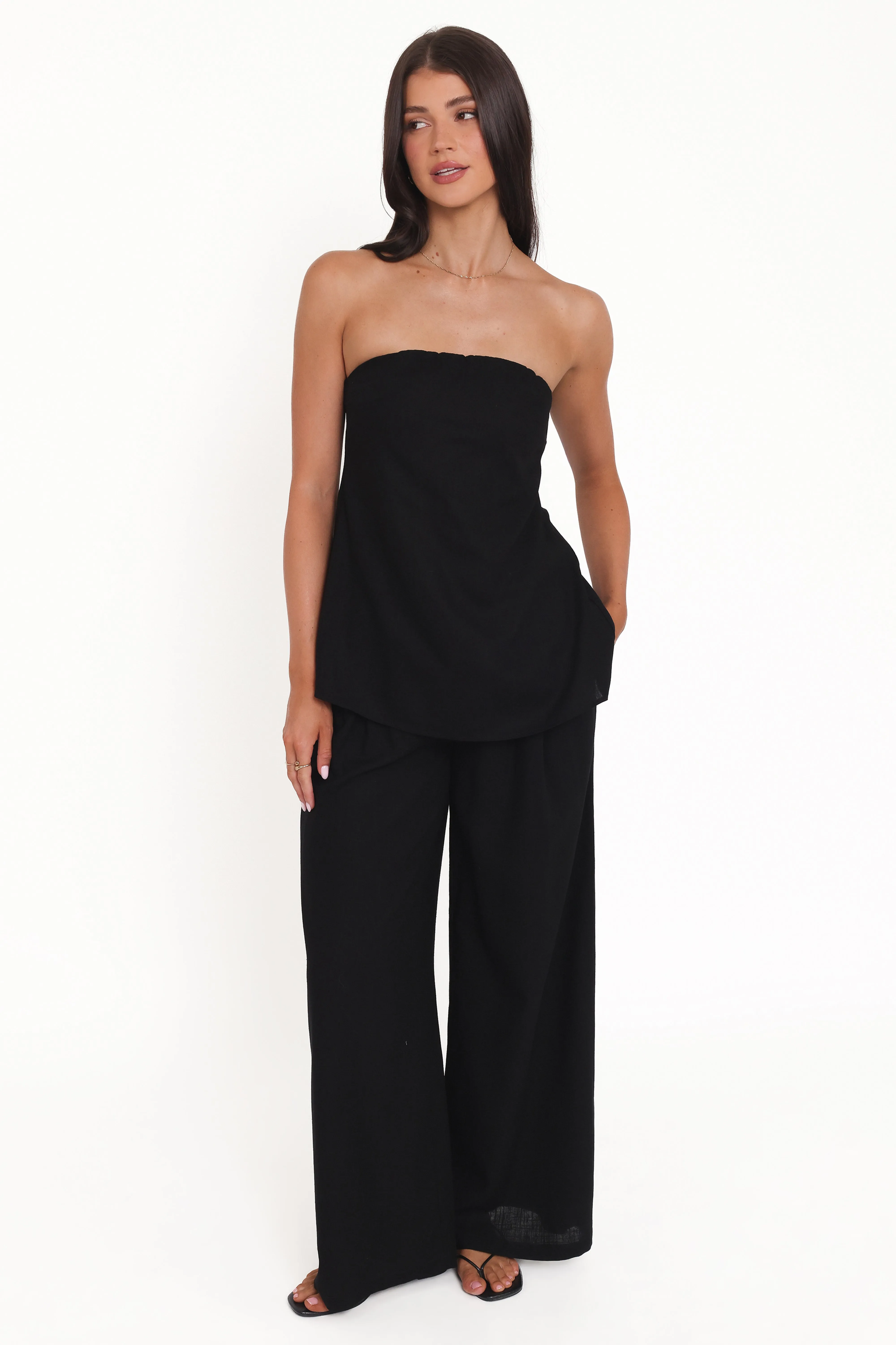 Arles Wide Leg Pants - Black sold by Petal & Pup
