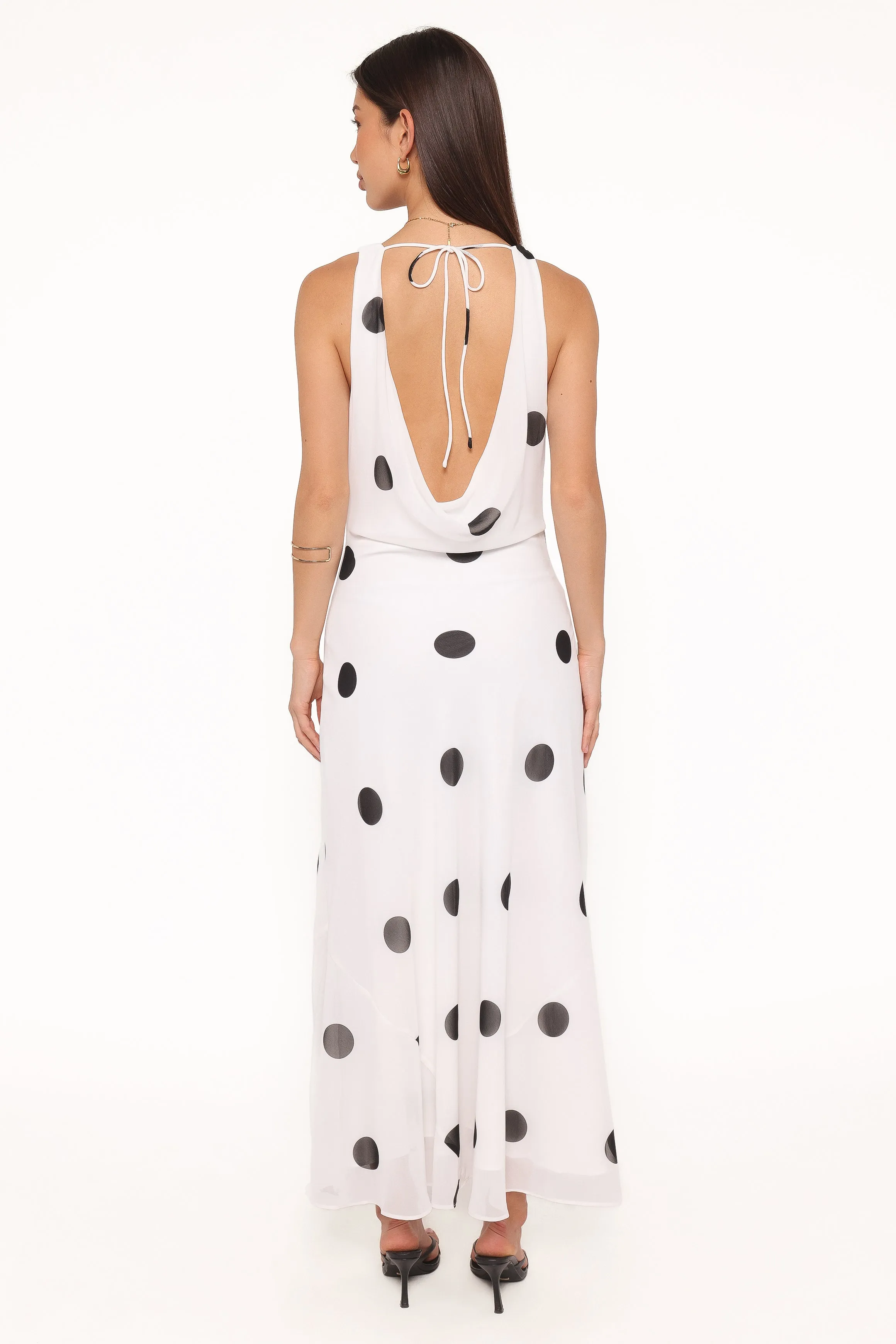 Collette Maxi Dress - White Polka Dot sold by Petal & Pup product image thumbnail 4