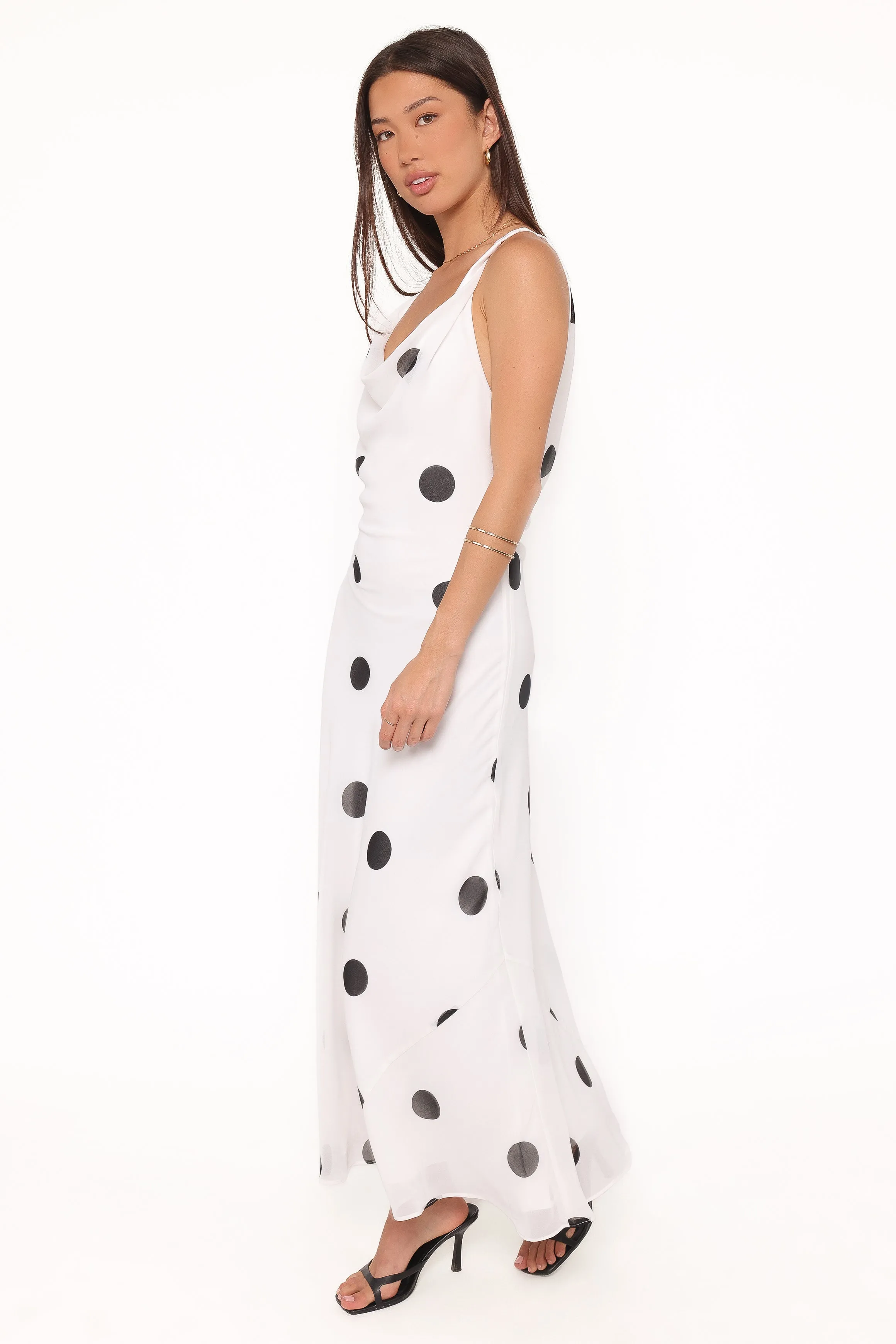 Collette Maxi Dress - White Polka Dot sold by Petal & Pup product image thumbnail 3