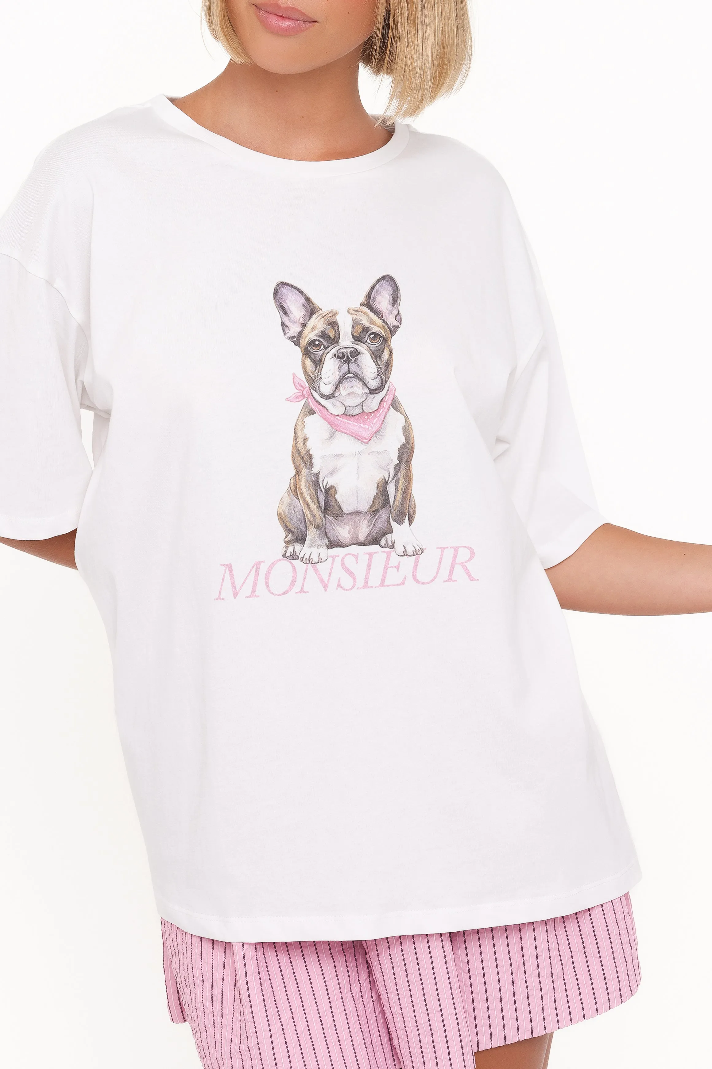 Monsieur Tee - White sold by Petal & Pup product image thumbnail 3