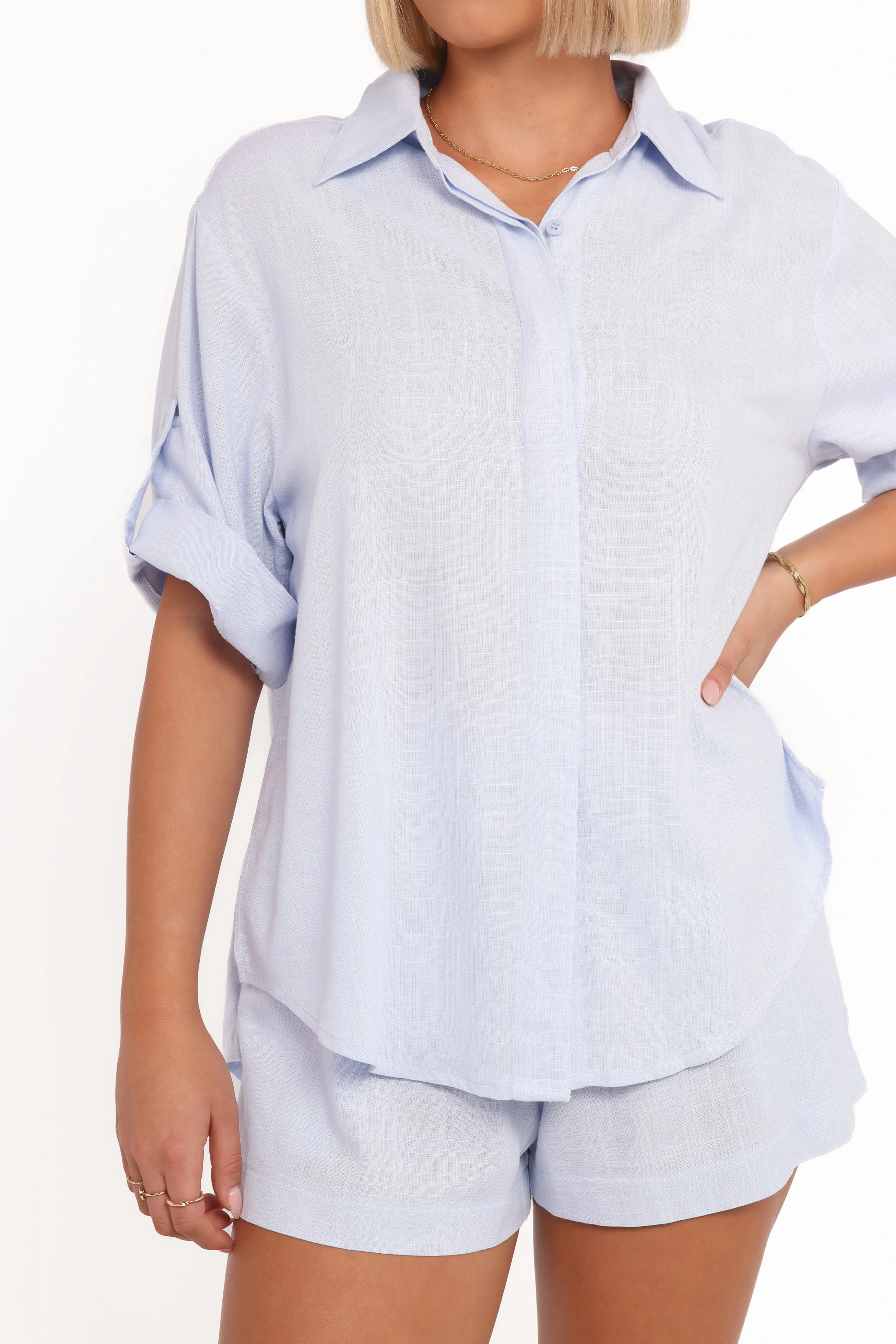 Shelley Short Sleeve Shirt - Pale Blue sold by Petal & Pup product image thumbnail 3