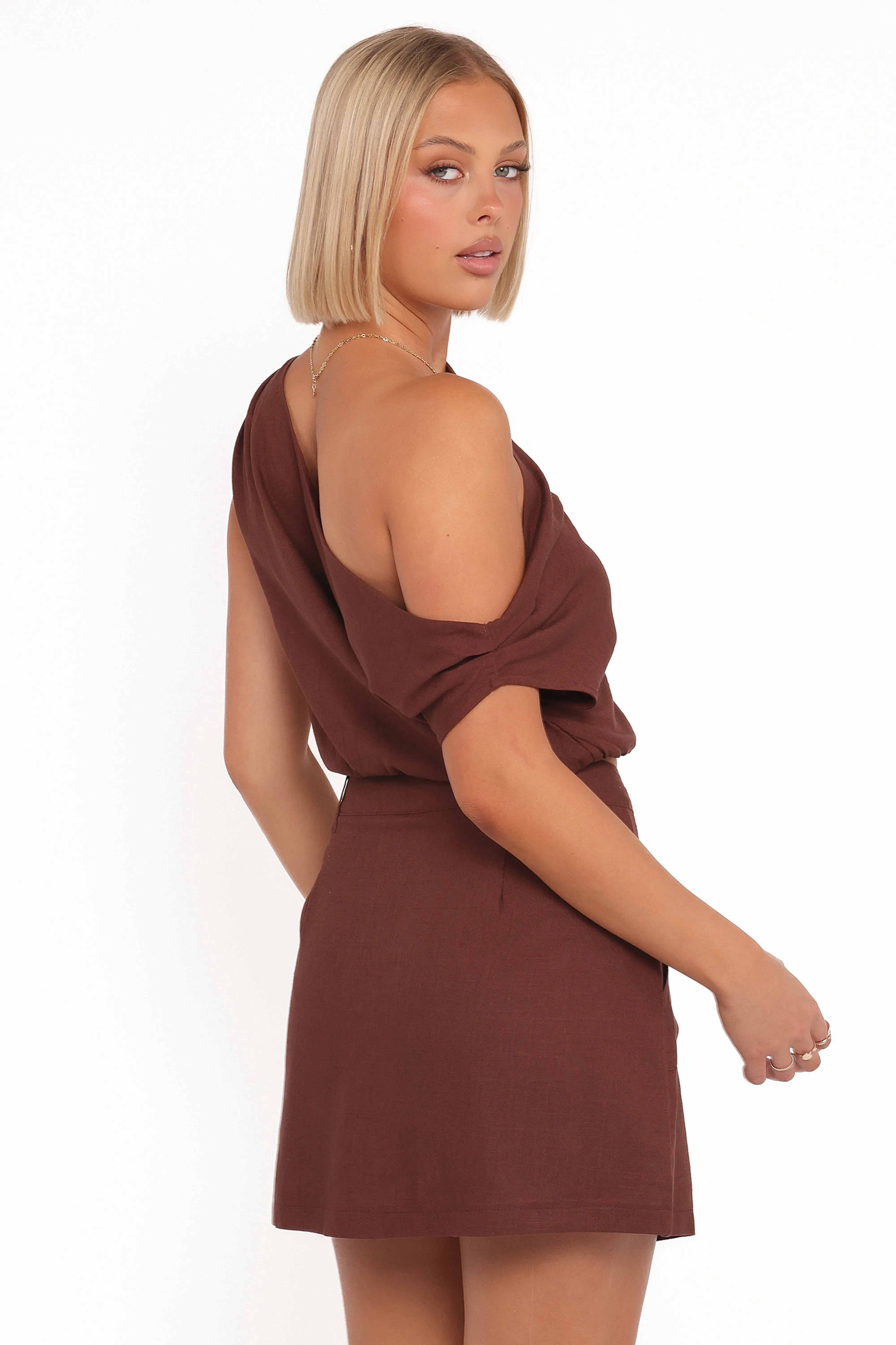Shaw Mini Skort - Chocolate Brown sold by Petal & Pup product image thumbnail 4