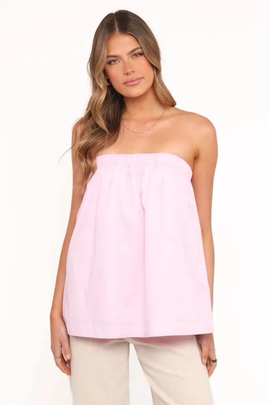 Cadhla Strapless Top - Pink sold by Petal & Pup