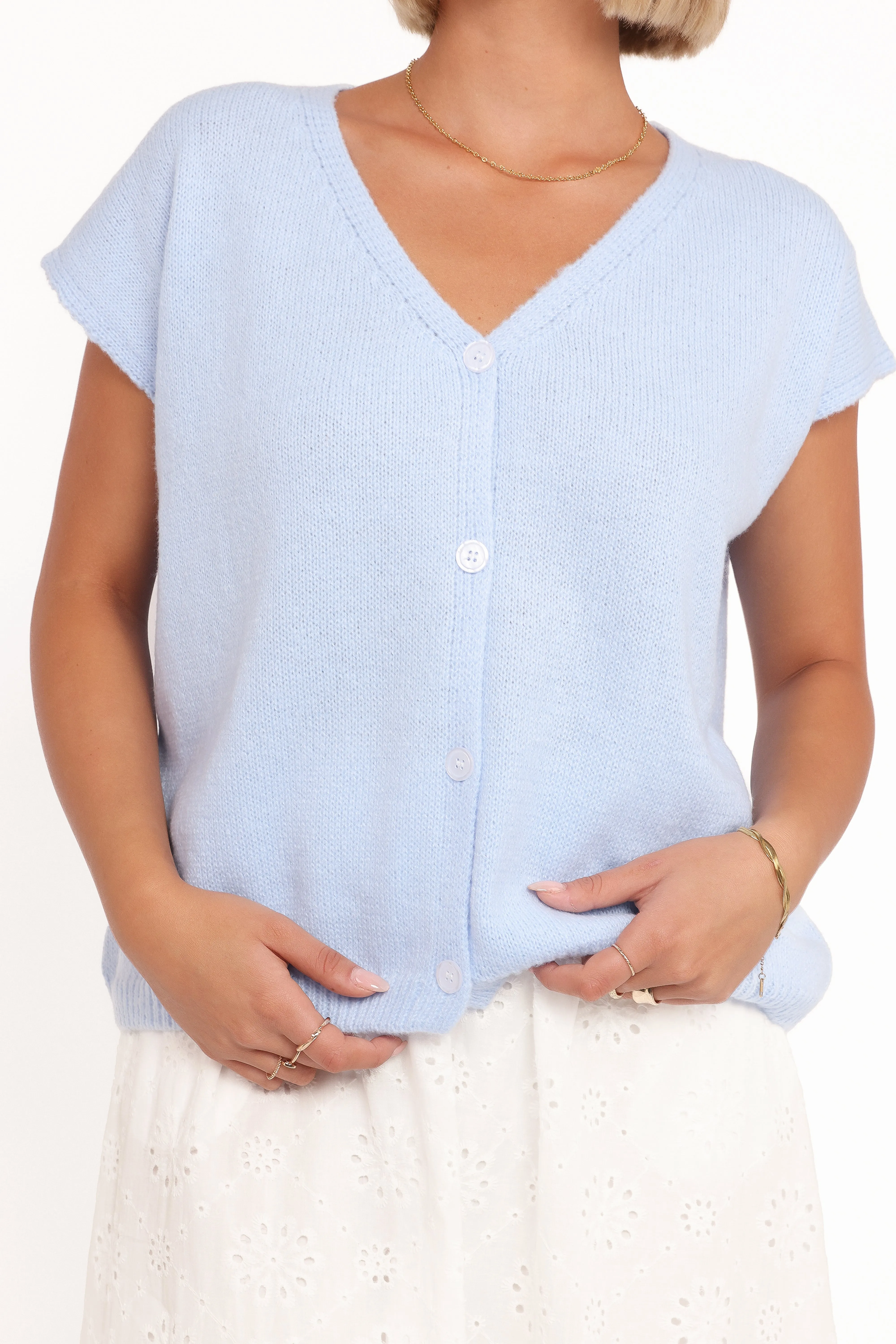 Mariana Knit Vest - Pale Blue sold by Petal & Pup product image thumbnail 3