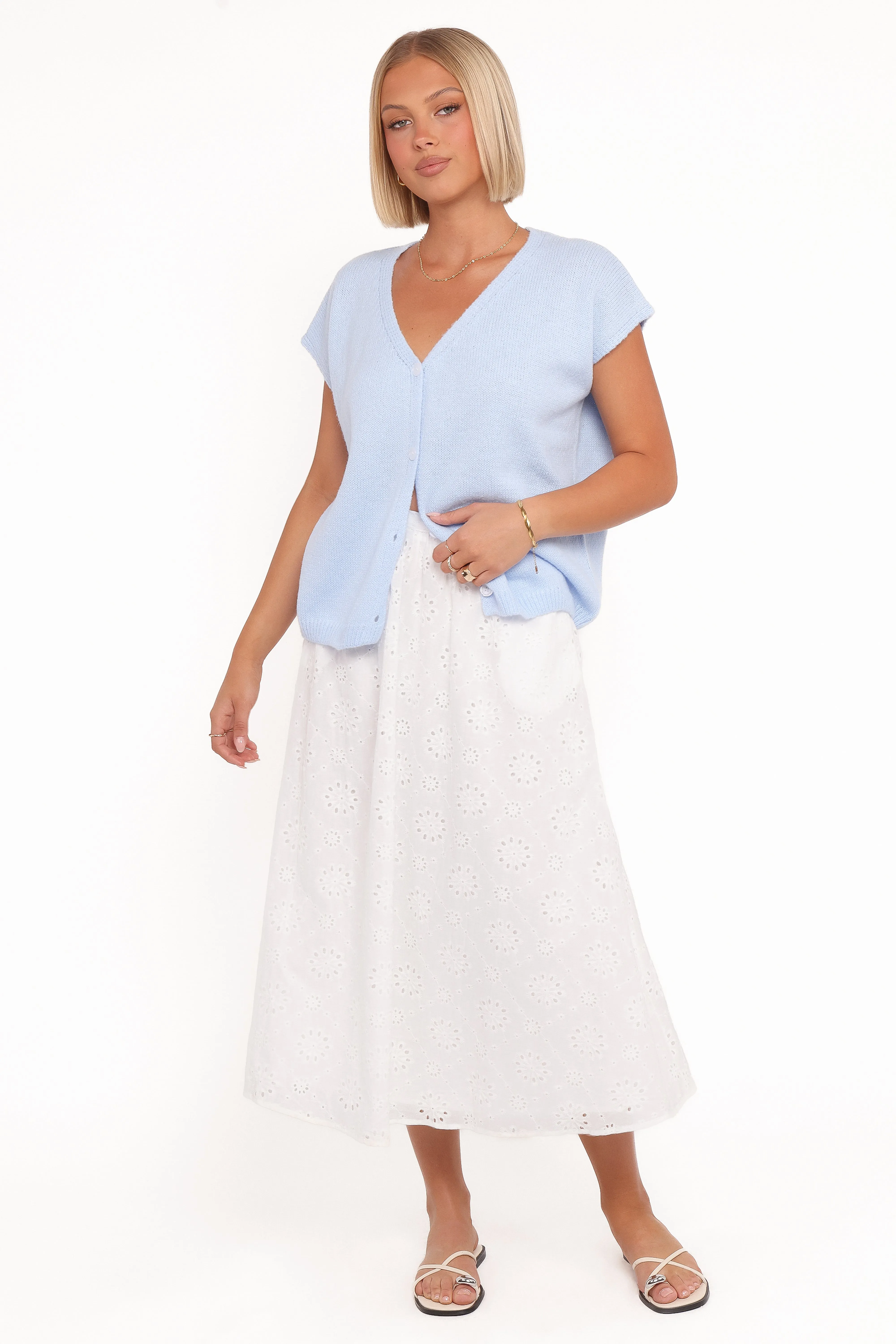 Mariana Knit Vest - Pale Blue sold by Petal & Pup product image thumbnail 5
