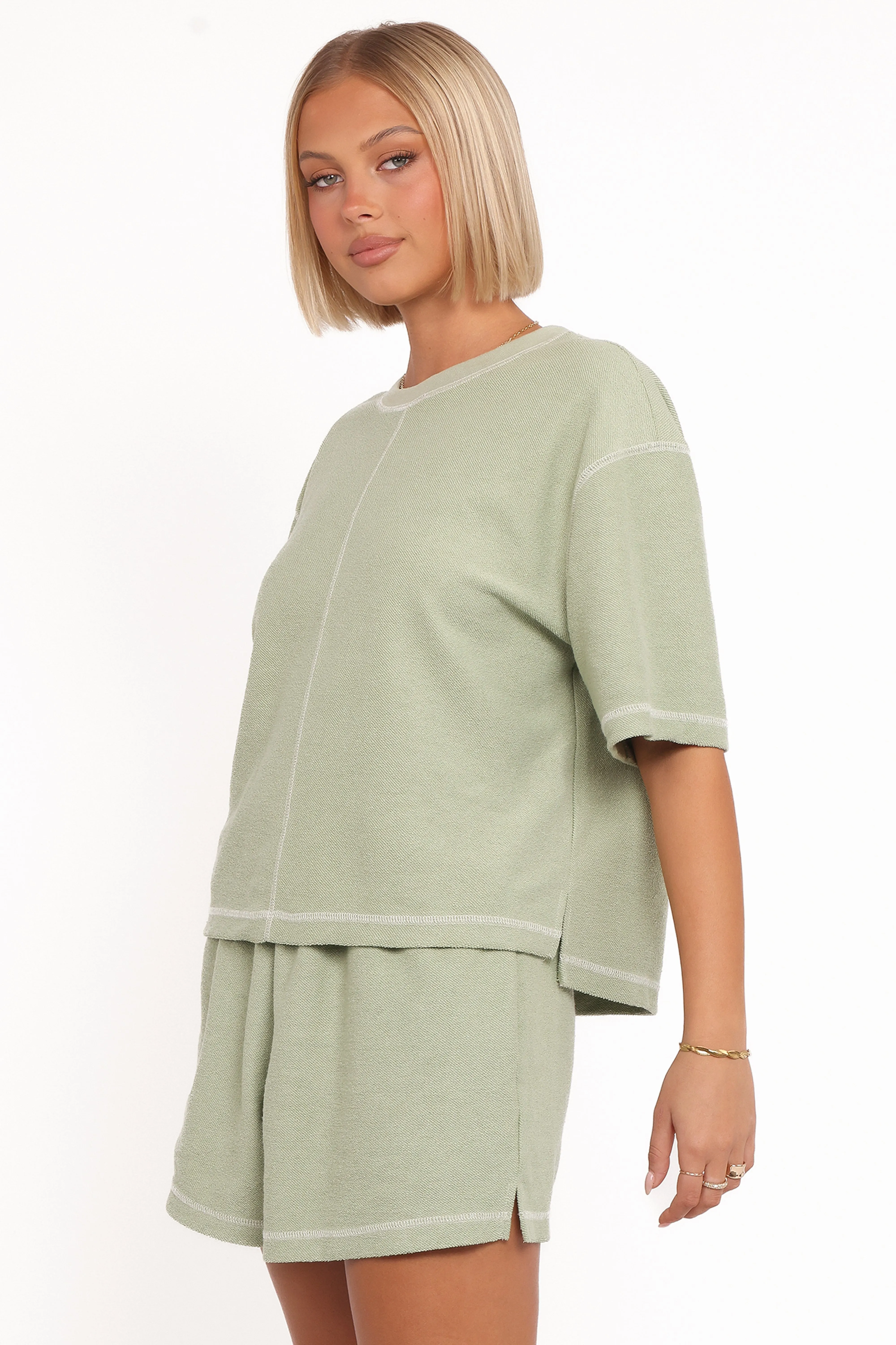 Melody Knit Short Set - Matcha sold by Petal & Pup product image thumbnail 4