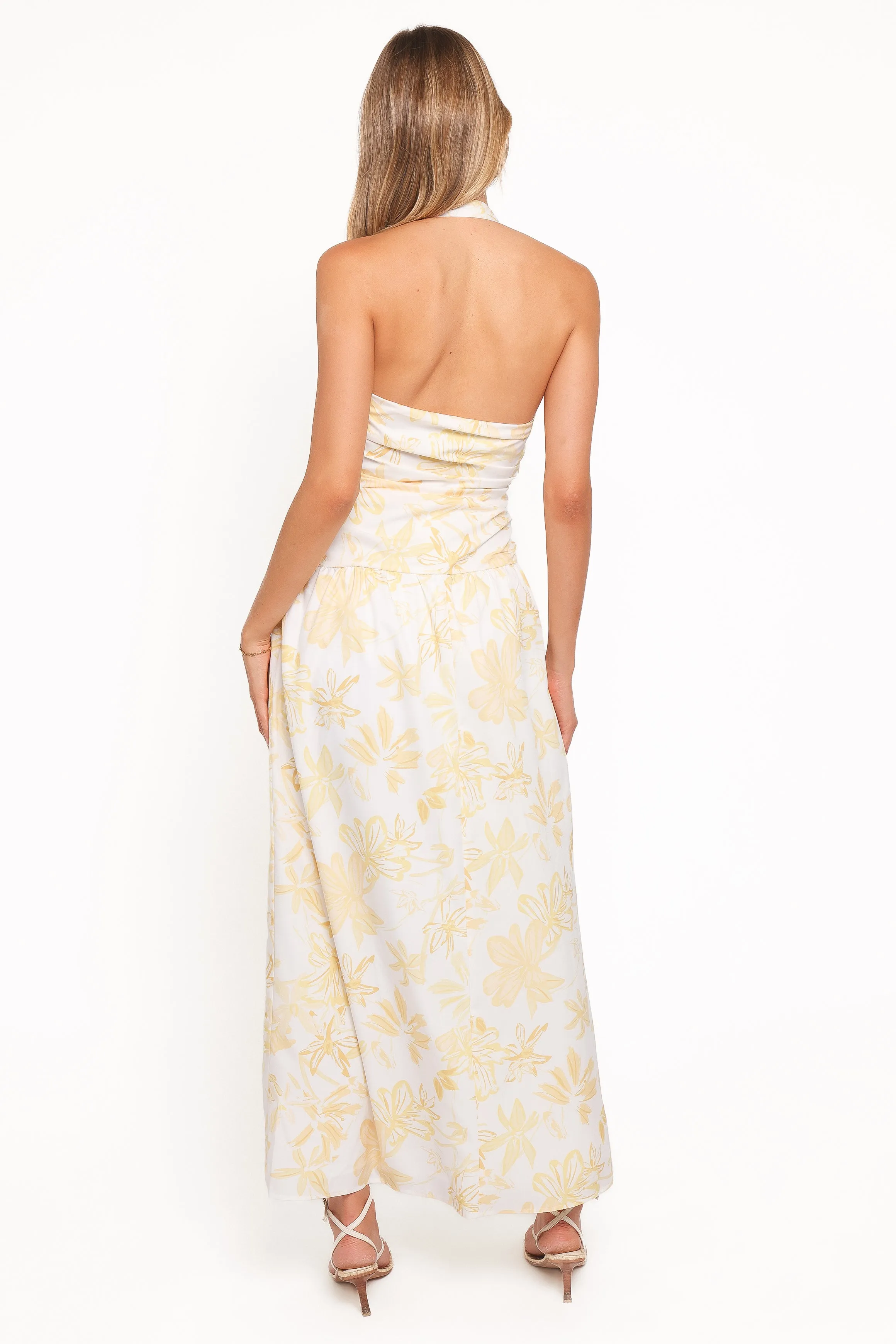 Jemma Halter Maxi Dress - Yellow Floral sold by Petal & Pup product image thumbnail 4