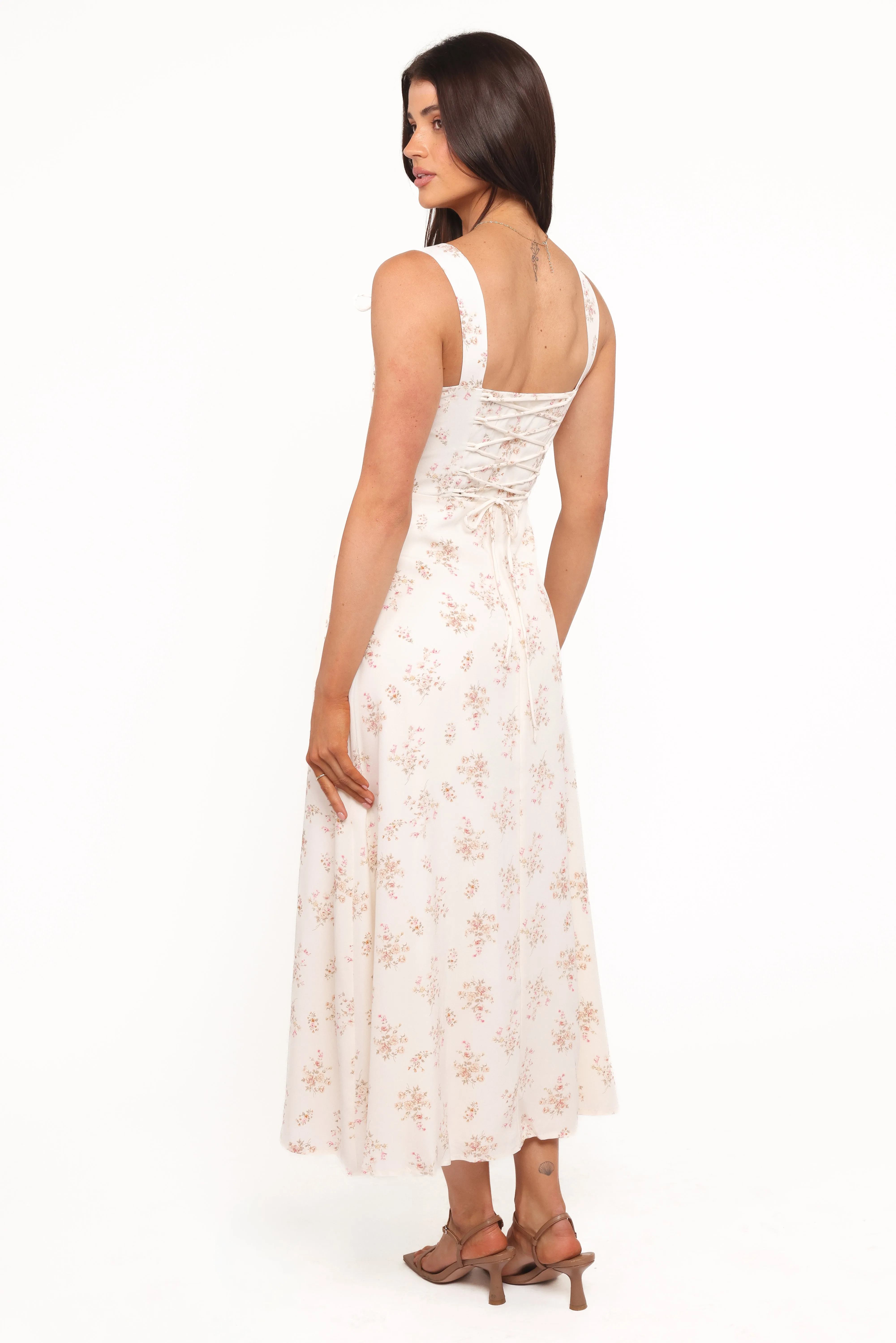 Clarissa Midi Dress - White Floral sold by Petal & Pup product image thumbnail 2