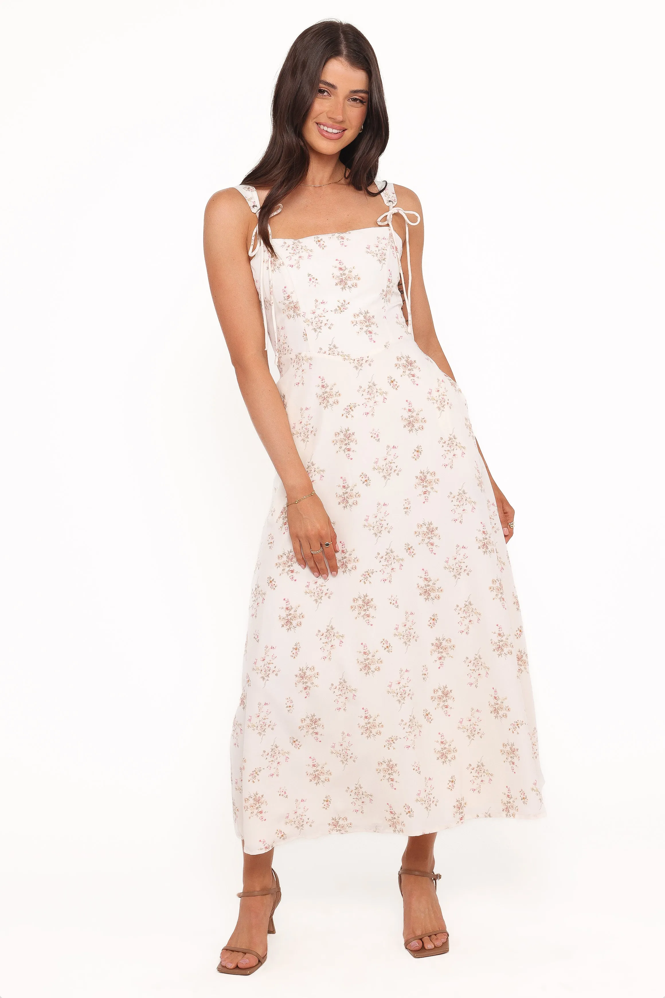 Clarissa Midi Dress - White Floral sold by Petal & Pup product image thumbnail 5