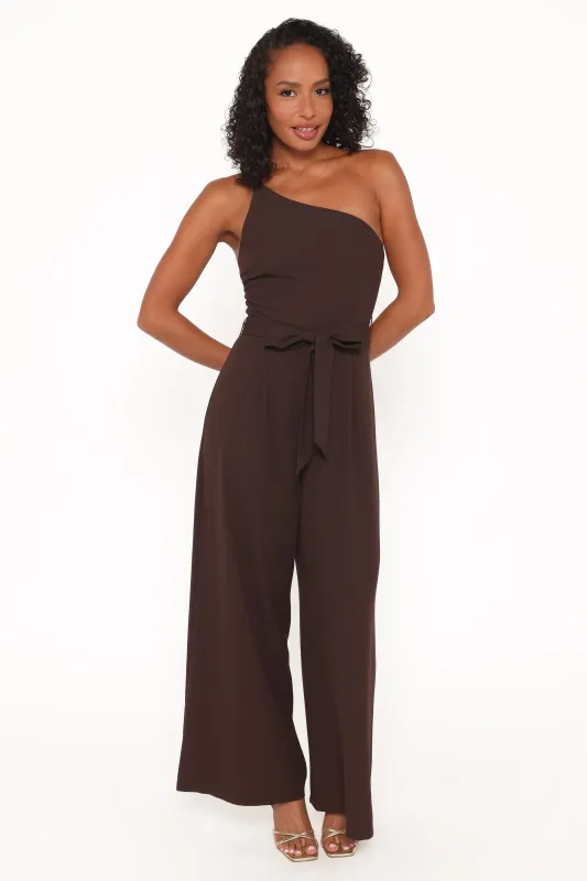 Leyton Jumpsuit - Chocolate Brown sold by Petal & Pup