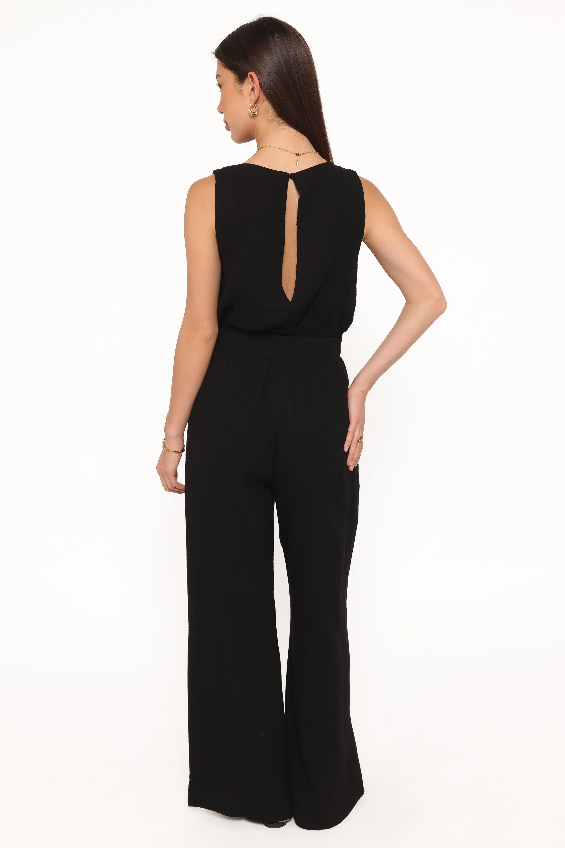 Brenna Cotton Jumpsuit - Black sold by Petal & Pup product image thumbnail 4