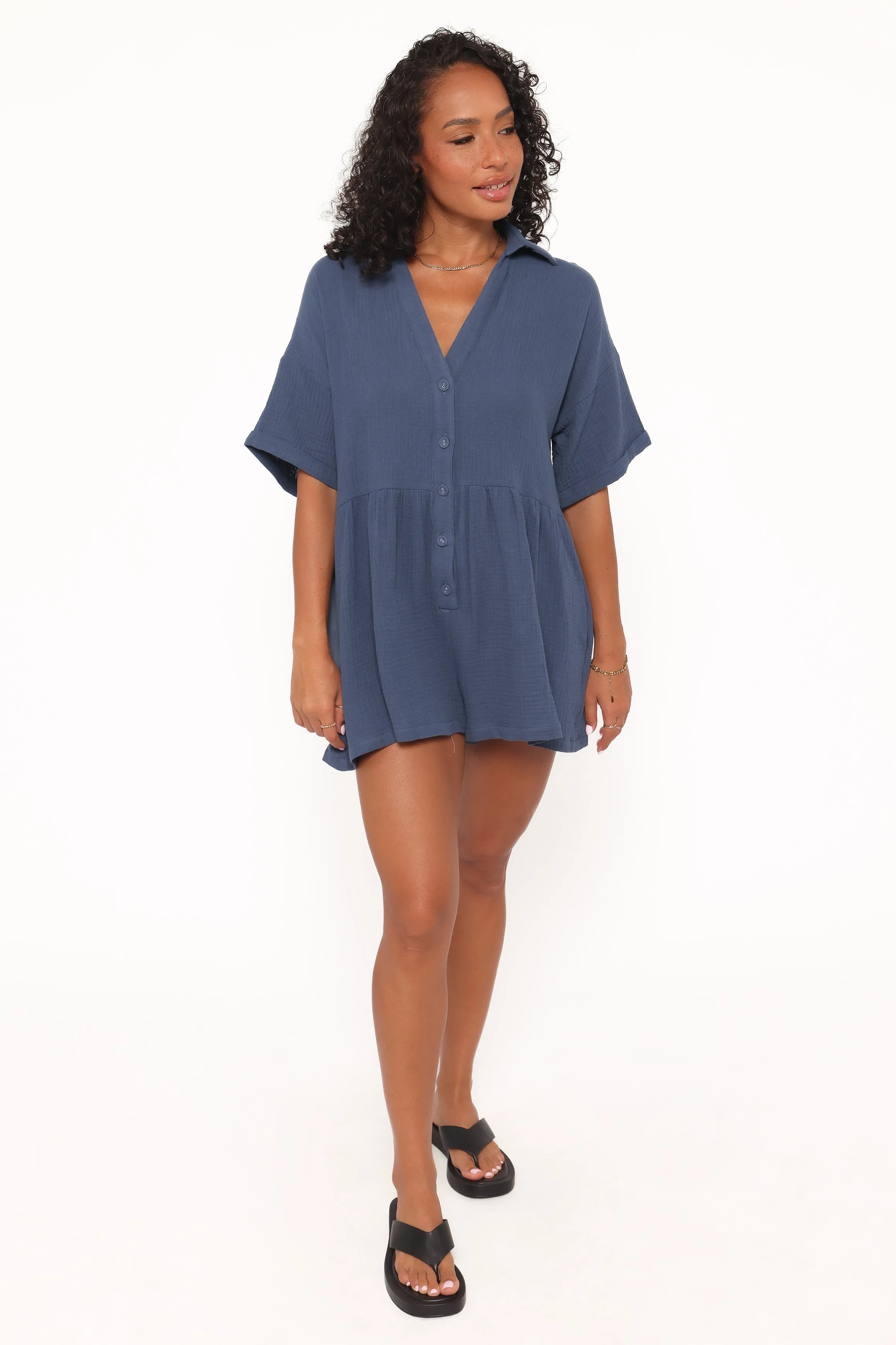 Winny Romper - Denim Blue sold by Petal & Pup product image thumbnail 5