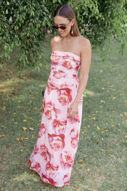 Calypso Maxi Dress - Pink Peony sold by Petal & Pup
