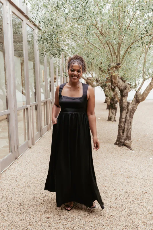 Elania Maxi Dress - Black sold by Petal & Pup
