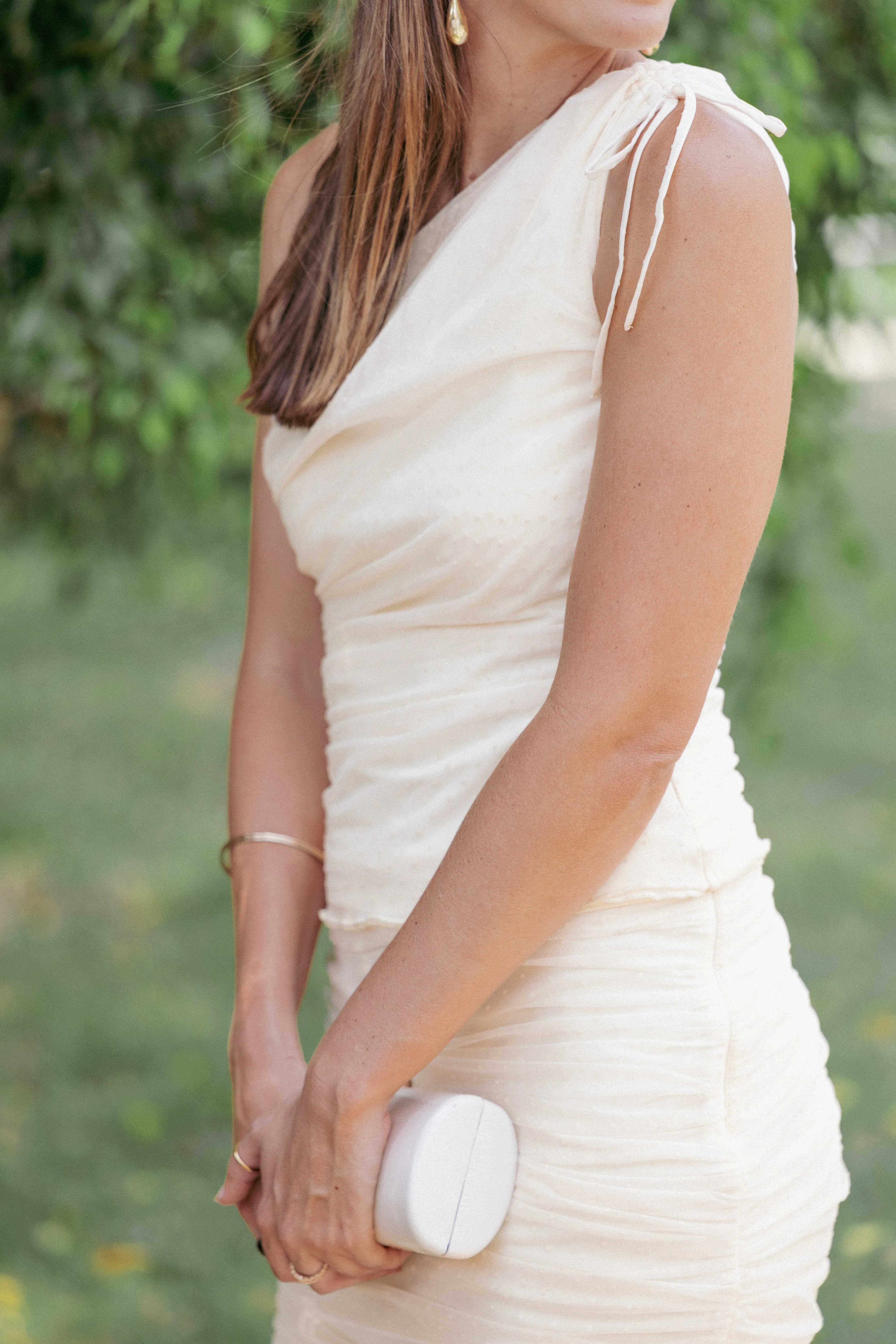 Susan Mesh One Shoulder Top - Yellow sold by Petal & Pup