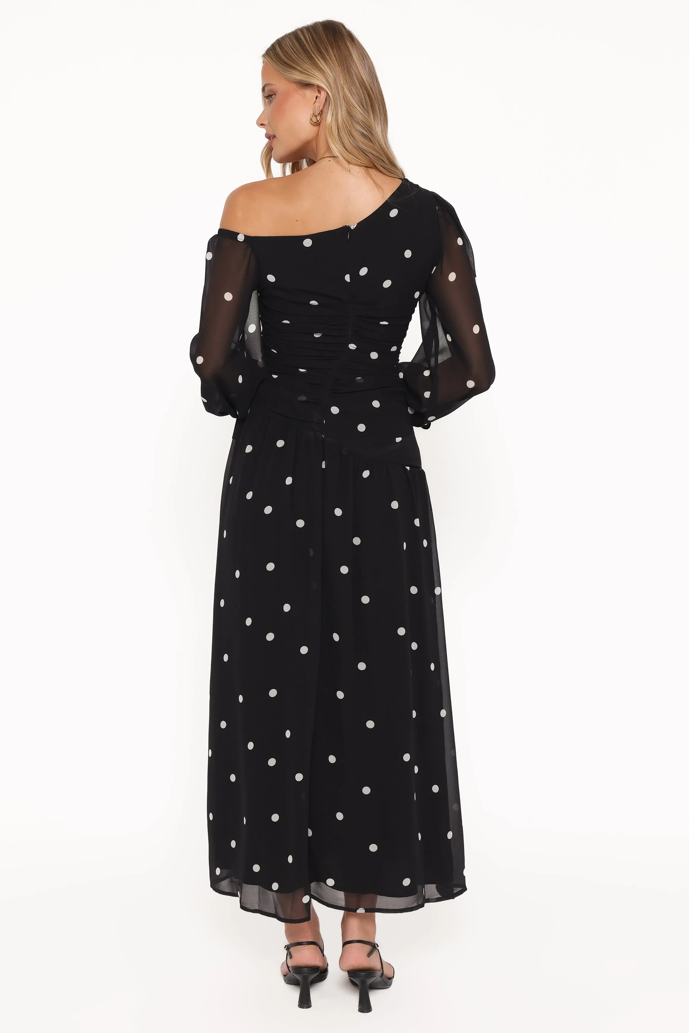 Levine Maxi Dress - Black Polka Dot sold by Petal & Pup product image thumbnail 5