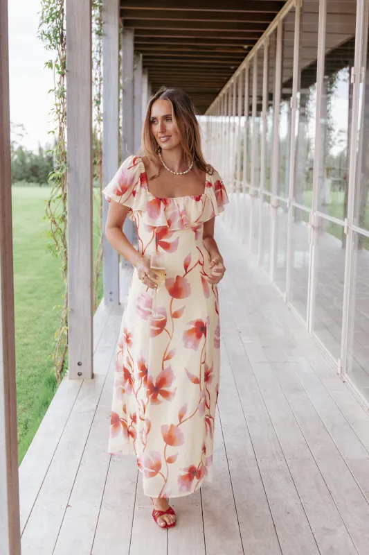 Kamie Maxi Dress - Pink Floral sold by Petal & Pup